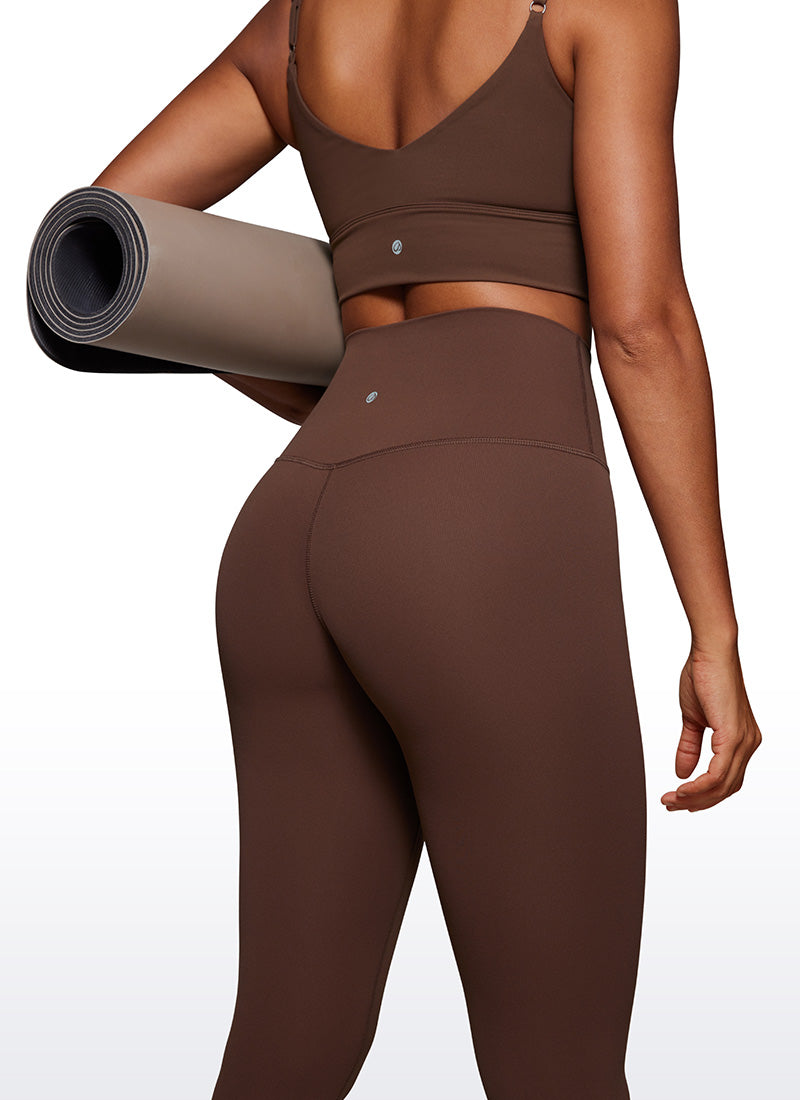 CRZ YOGA Damen-Yoga-Leggings „Yoga Lounge“ mit hohem Bund und „ Butterluxe “-Design, 25 Zoll, kaffee-braun @model_info:Gigi