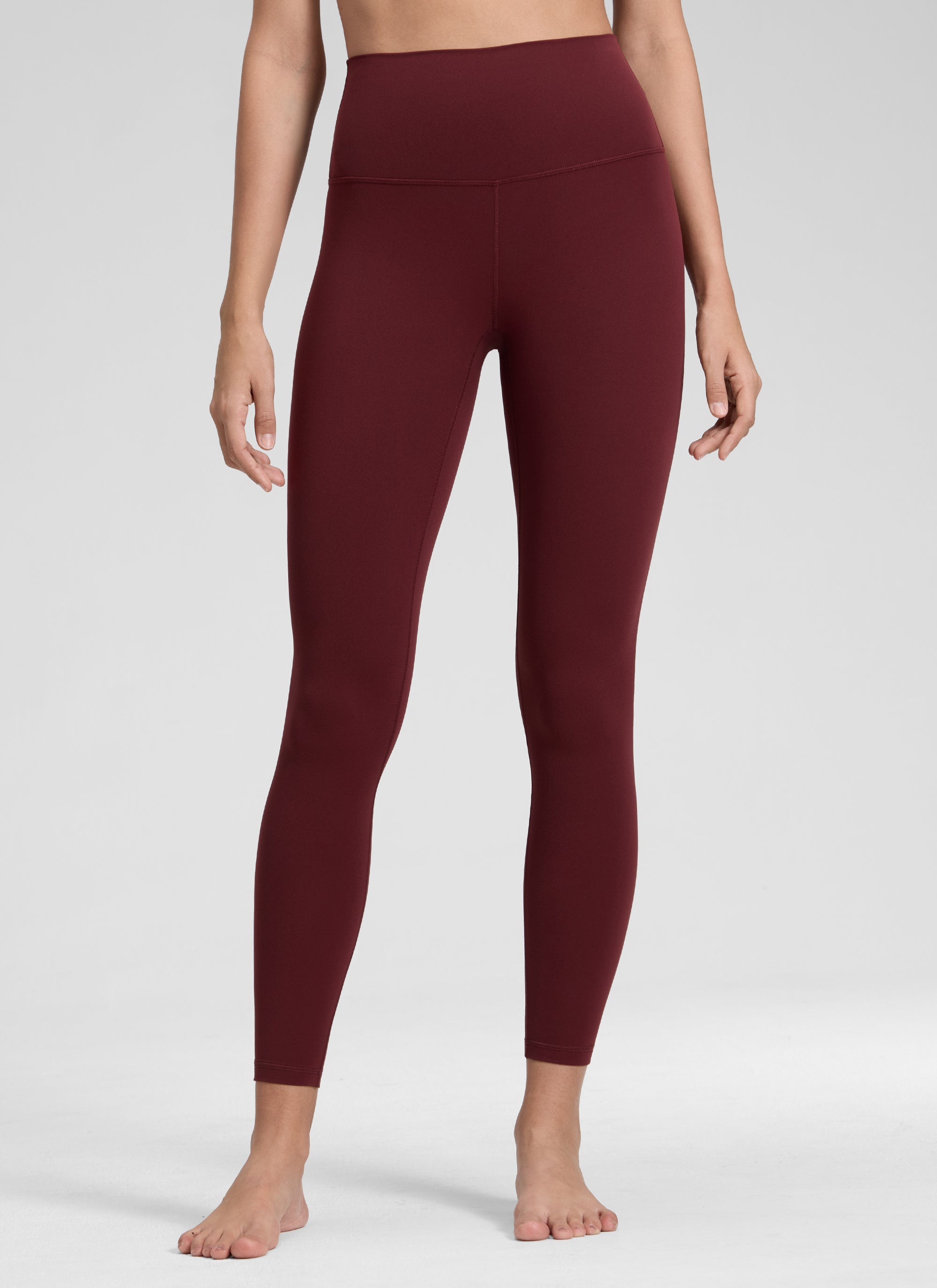 Leggings da yoga da donna CRZ YOGA da lounge a vita alta Butterluxe, 64 cm, Rosso Merlot