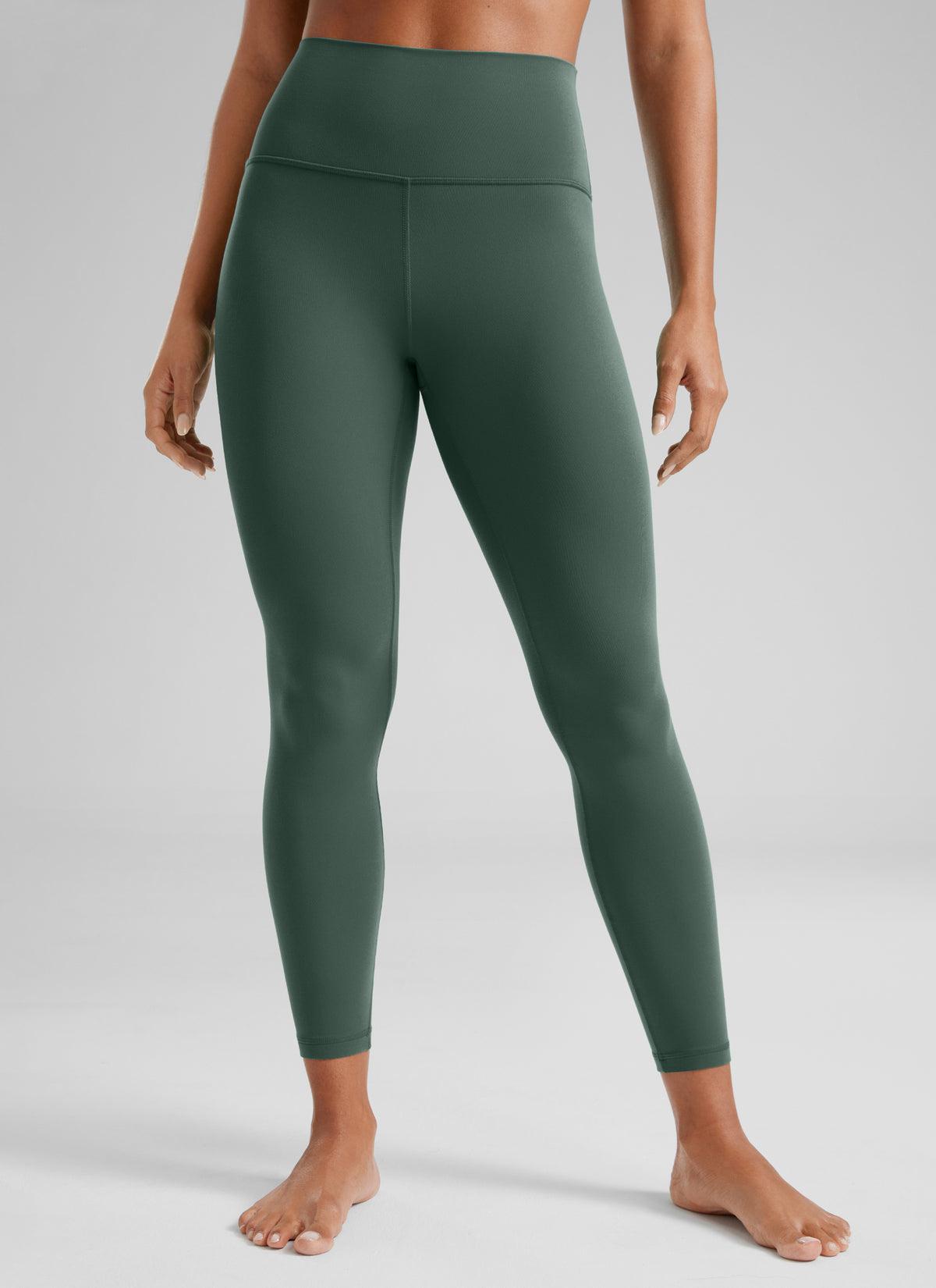 CRZ YOGA Women's Yoga Lounge High Rise Butterluxe Yoga Leggings 25'' Dark Forest Green @model_info:Crystal