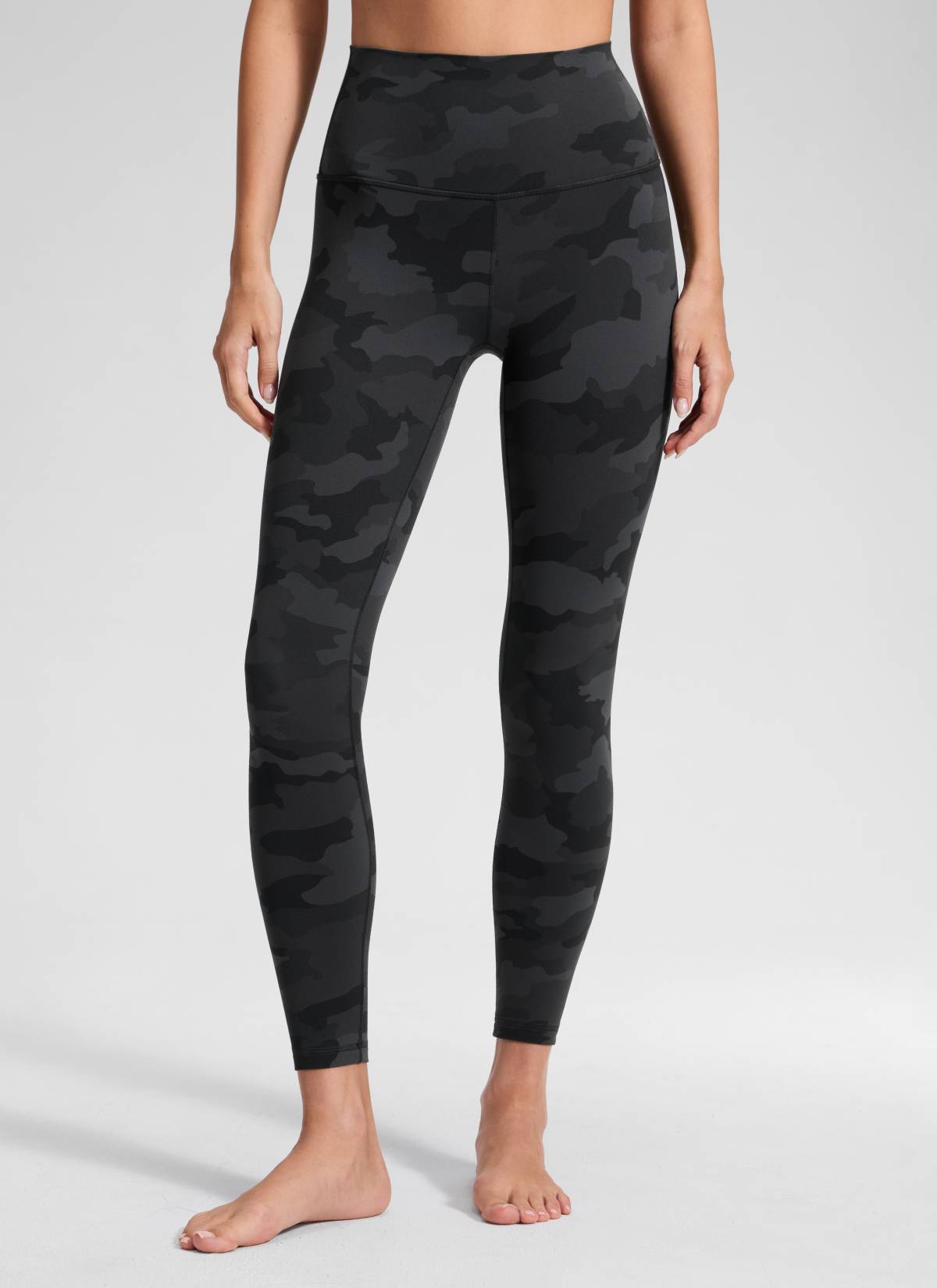 CRZ YOGA Women's Yoga Lounge High Rise Butterluxe Yoga Leggings 25'' Dark Grey Camouflage 2
