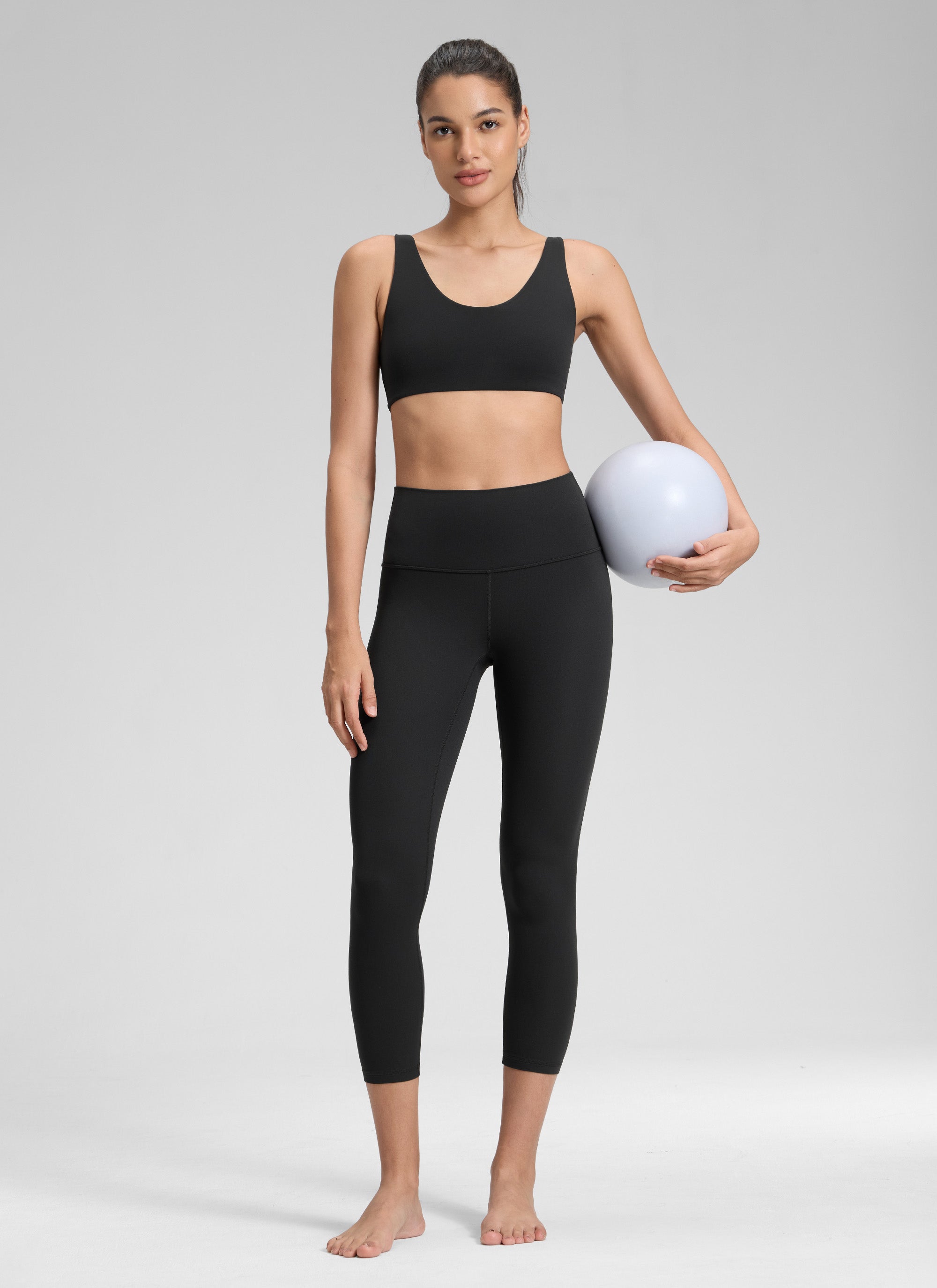 CRZ YOGA Leggings de Yoga de Tiro Alto Butterluxe de Mujer para Yoga y Descanso 58 cm Negro
