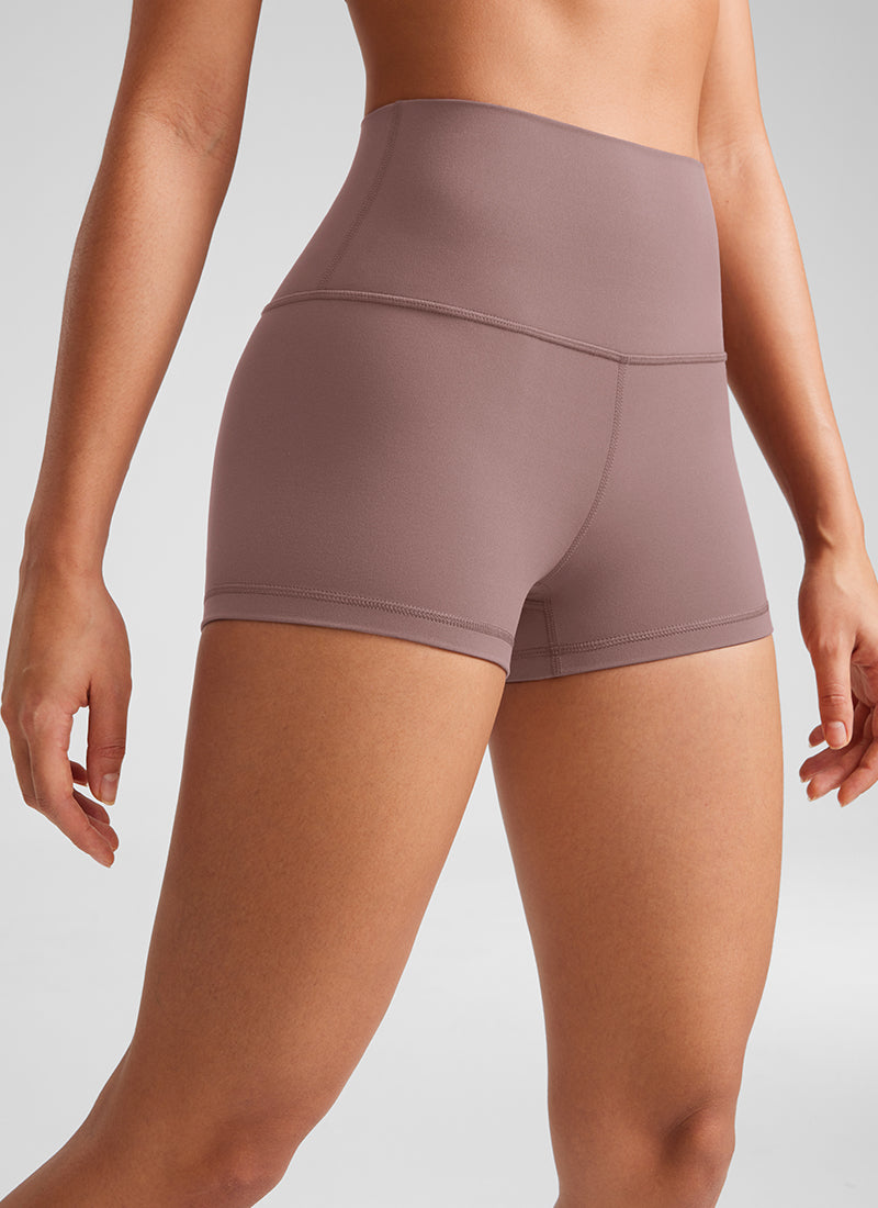 CRZ YOGA Short de cyclisme Butterluxe taille haute sculptant pour femme 6 cm Mauve