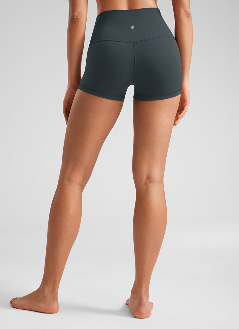 CRZ YOGA Short de cyclisme Butterluxe taille haute sculptant pour femme 6 cm Vert foncé