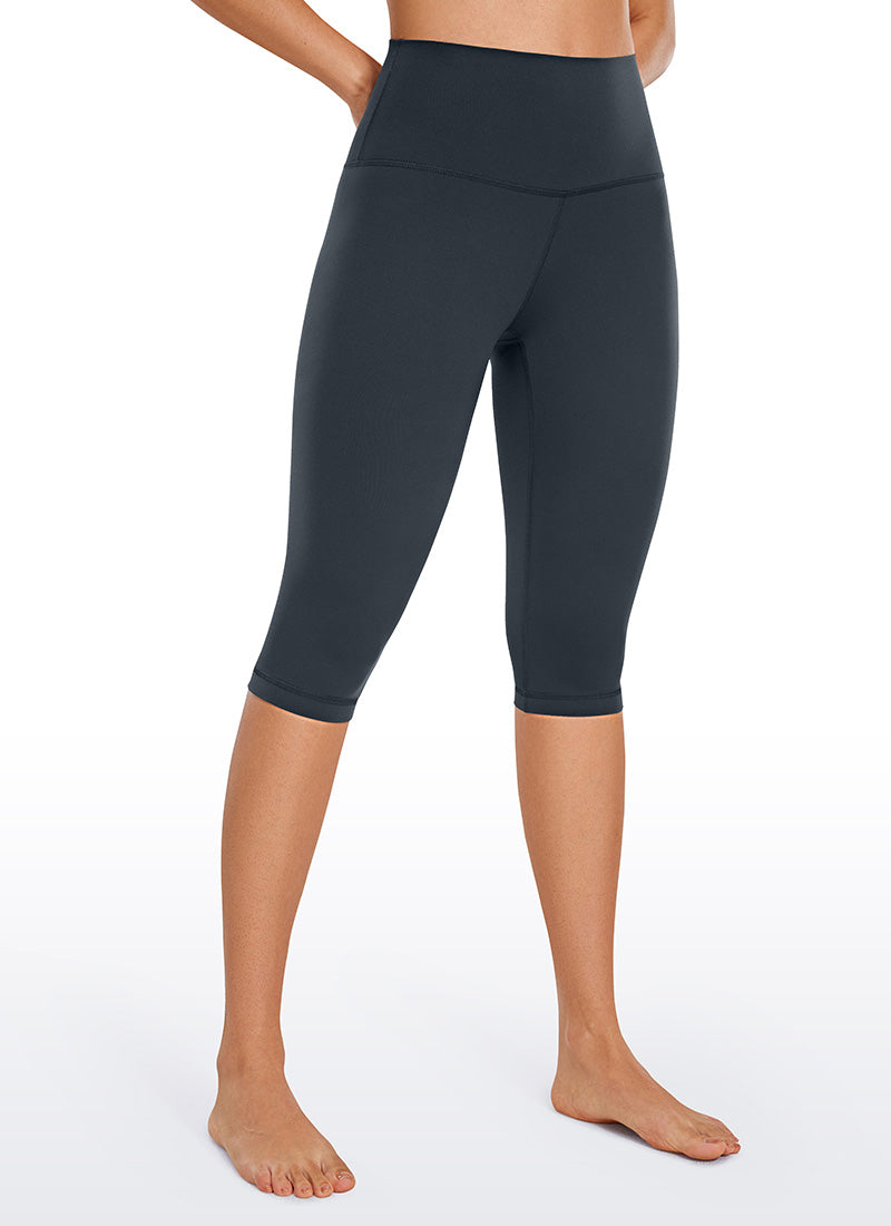 CRZ YOGA Leggings da donna a vita alta, modello " Butterluxe ", lunghezza al ginocchio, tipo capri, taglia 14