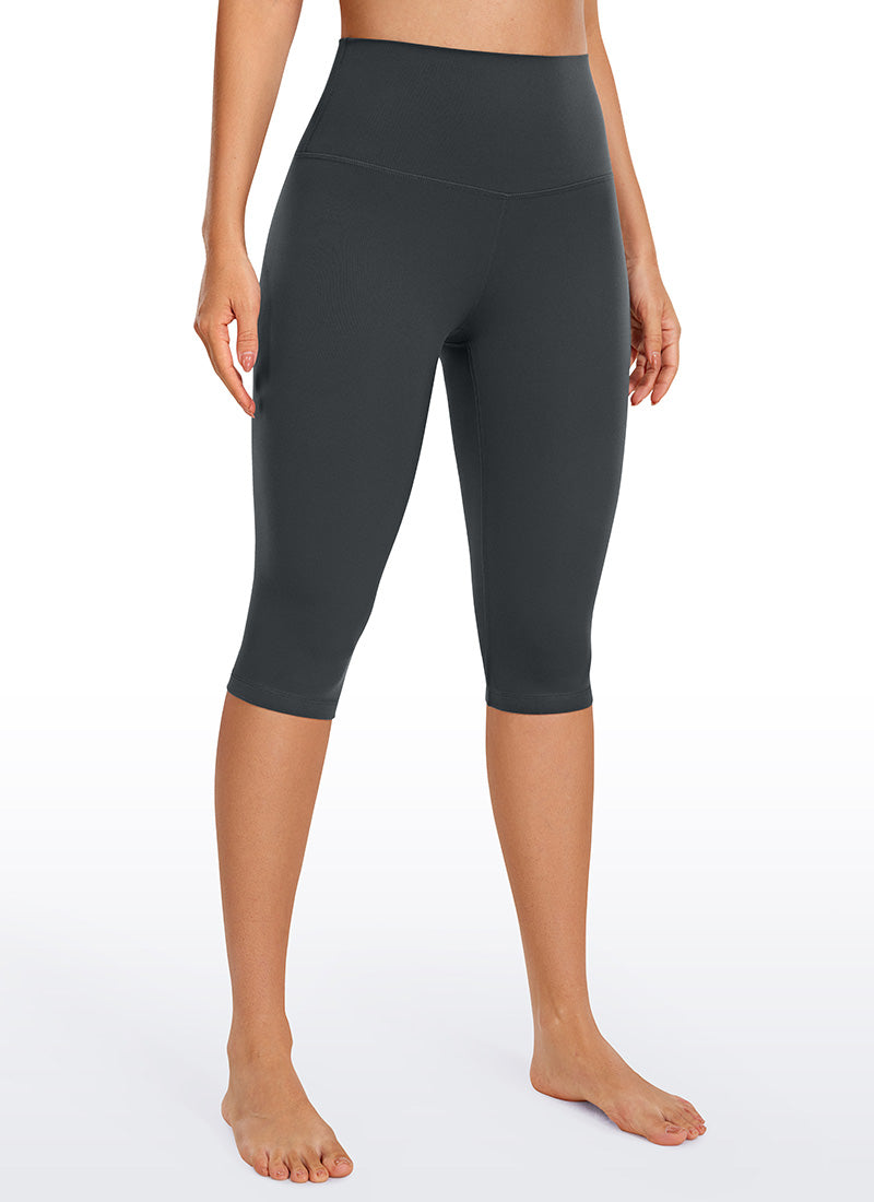 CRZ YOGA: Mallas capri de talle alto para mujer, con estampado « Butterluxe » y largo hasta la rodilla, talla 14
