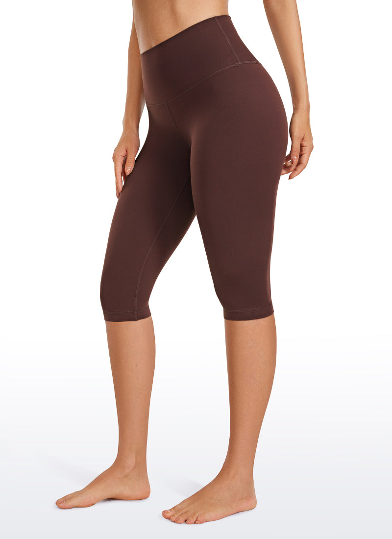 CRZ YOGA Leggings da donna a vita alta, modello " Butterluxe ", lunghezza al ginocchio, tipo capri, taglia 14