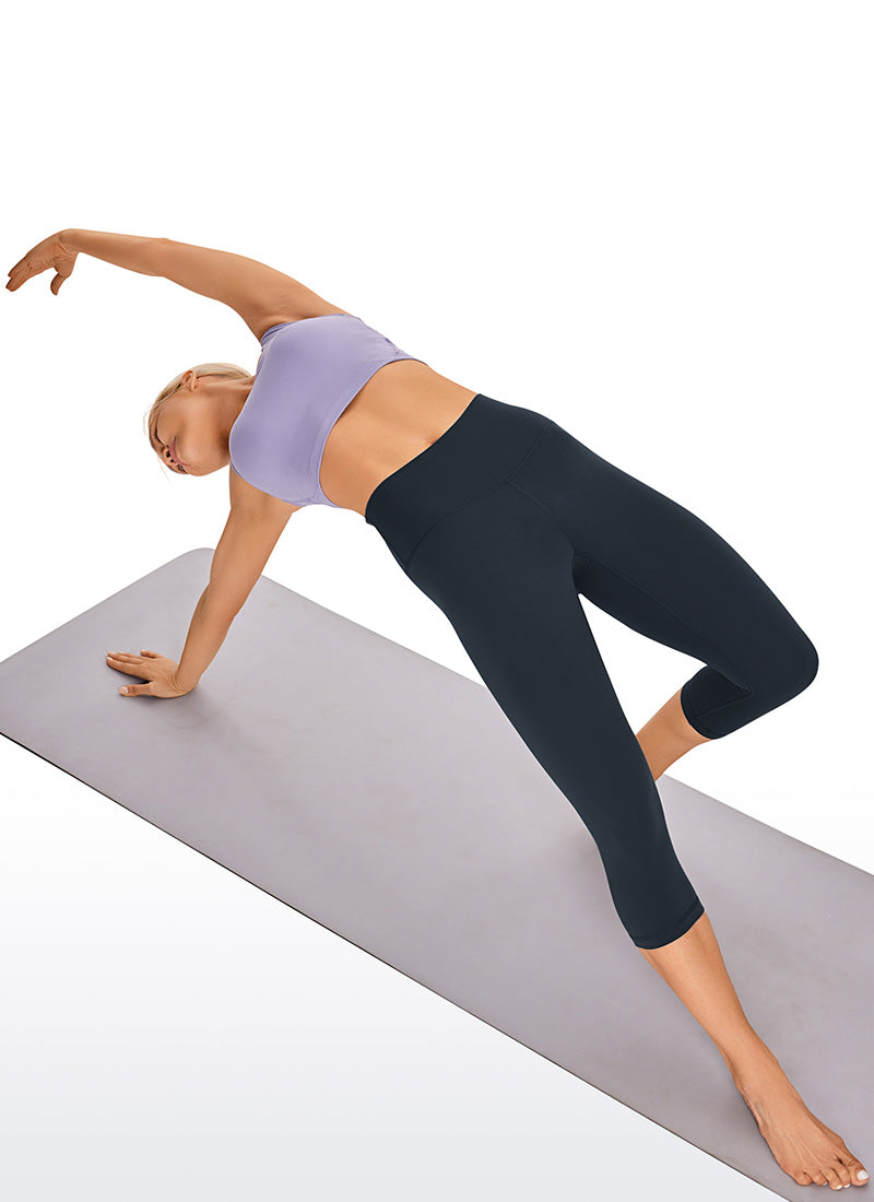 CRZ YOGA Leggings da Yoga Donna Lounge a Vita Alta Butterluxe 43 cm Blu Navy