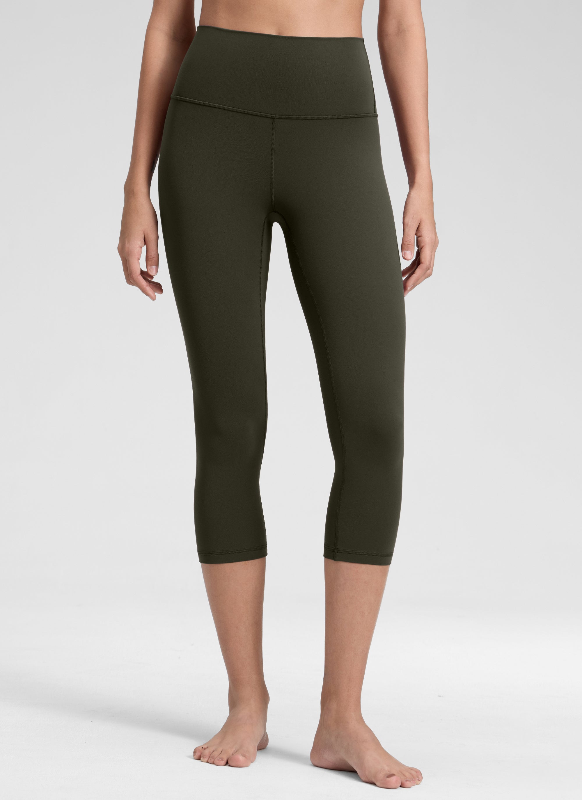 CRZ YOGA Mujer Yoga Lounge Tiro Alto Butterluxe Leggings de Yoga 48 cm Verde Olivo