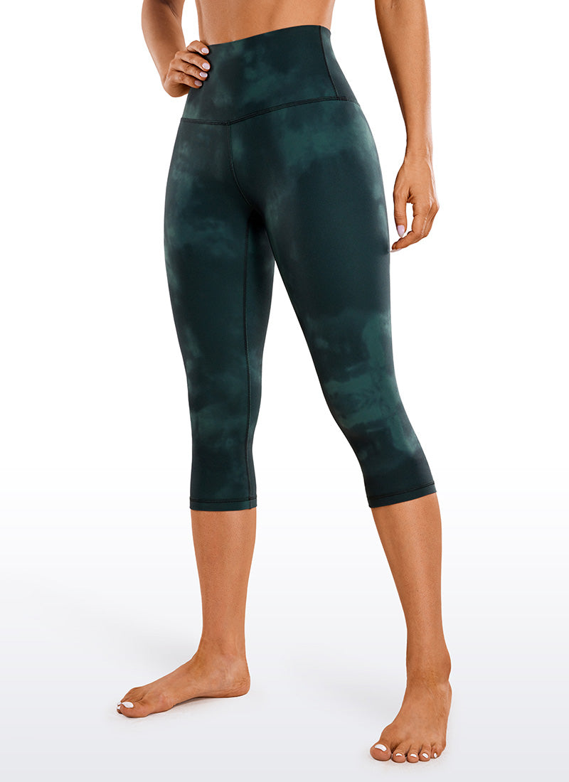 CRZ YOGA Dames Yoga Lounge High Rise Butterluxe Yogalegging 48 cm Emerald Green Tie-Dye Flowers