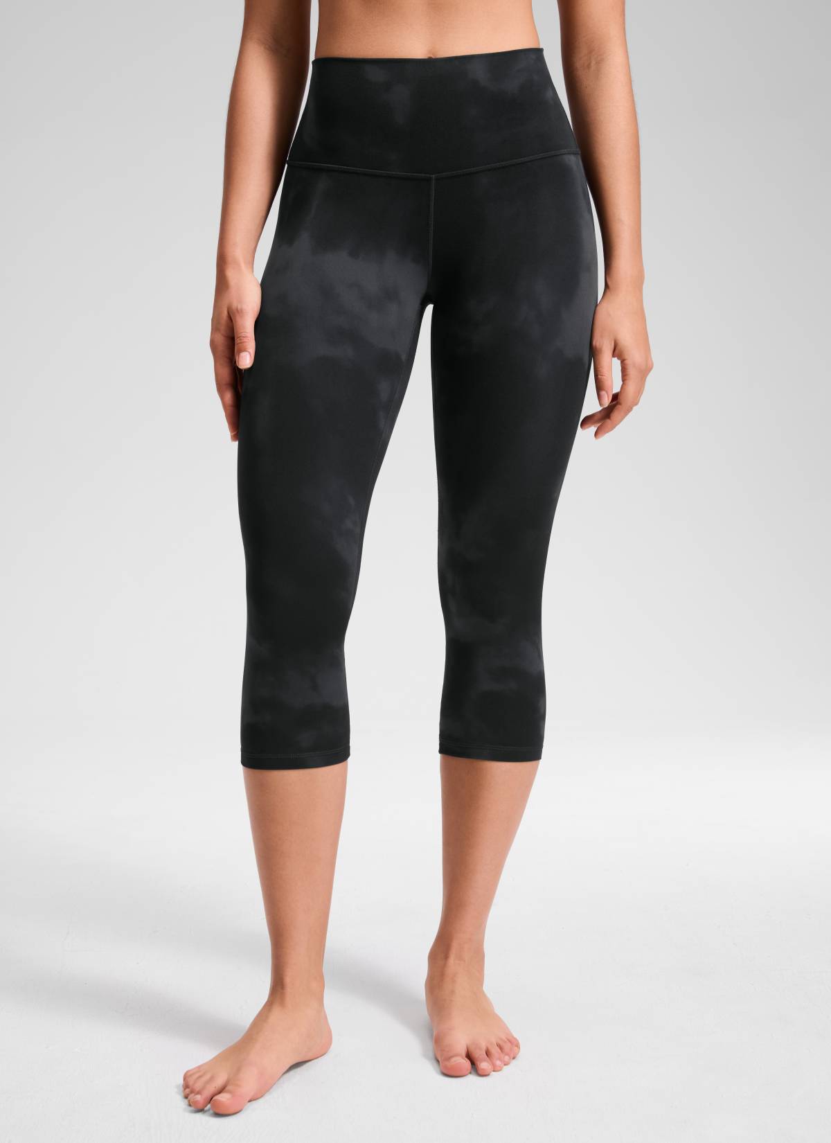 Leggings de yoga Butterluxe de tiro alto para mujer CRZ YOGA de 48 cm Flores Tie Dye Negras