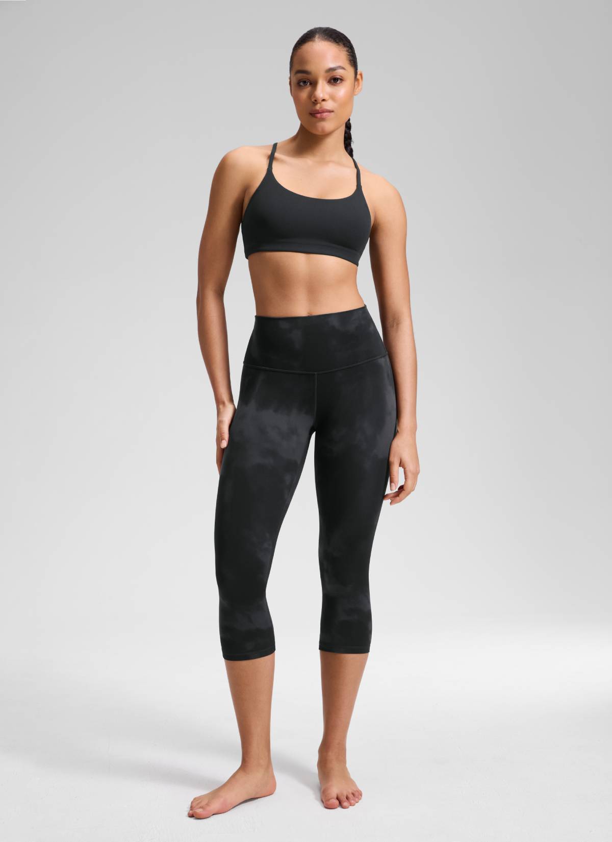 Leggings de yoga Butterluxe de tiro alto para mujer CRZ YOGA de 48 cm Flores Tie Dye Negras