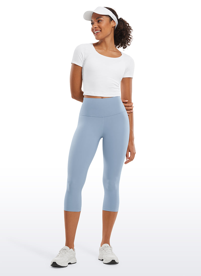 CRZ YOGA Dames Yoga Lounge High Rise Butterluxe Yogalegging 48 cm Cambric Blue