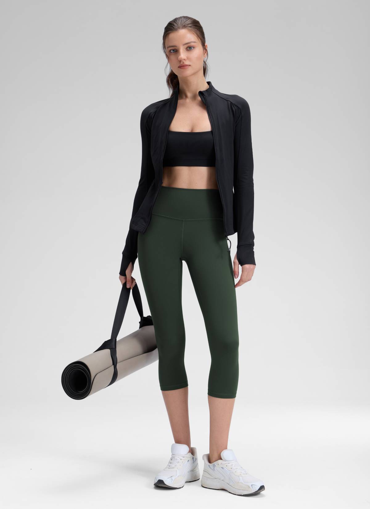 CRZ YOGA Leggings de yoga de talle alto Butterluxe para mujer, estilo loungewear, 48 cm, Legend Green
