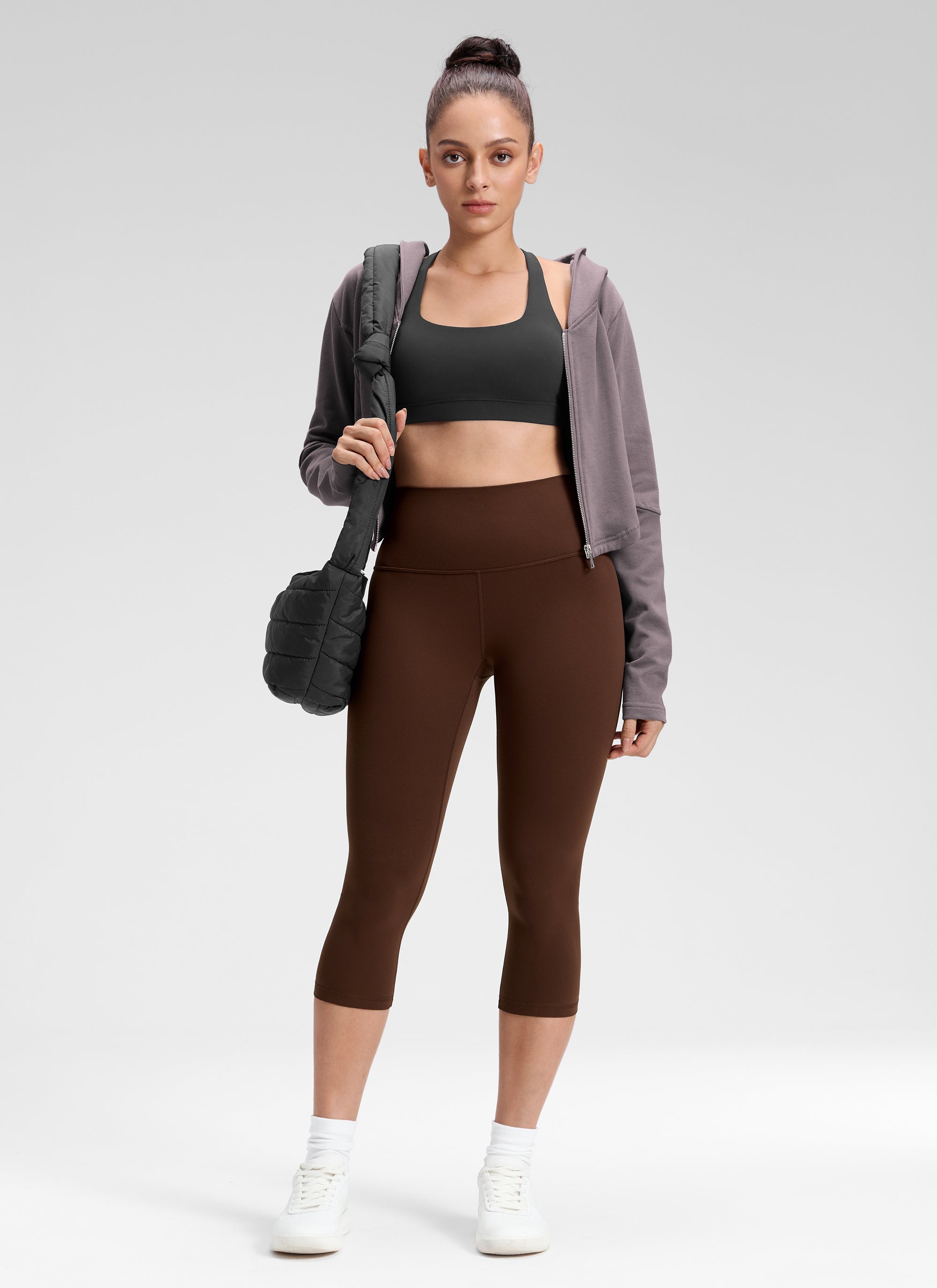 CRZ YOGA Leggings de yoga de talle alto Butterluxe para mujer, estilo loungewear, 48 cm, Lava Brown