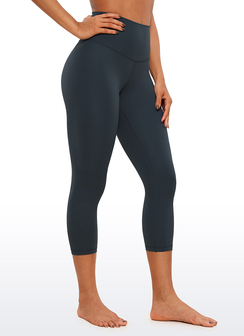 CRZ YOGA Women's Yoga Lounge High Rise Butterluxe Yoga Leggings 21'' True Navy @model_info:Gigi
