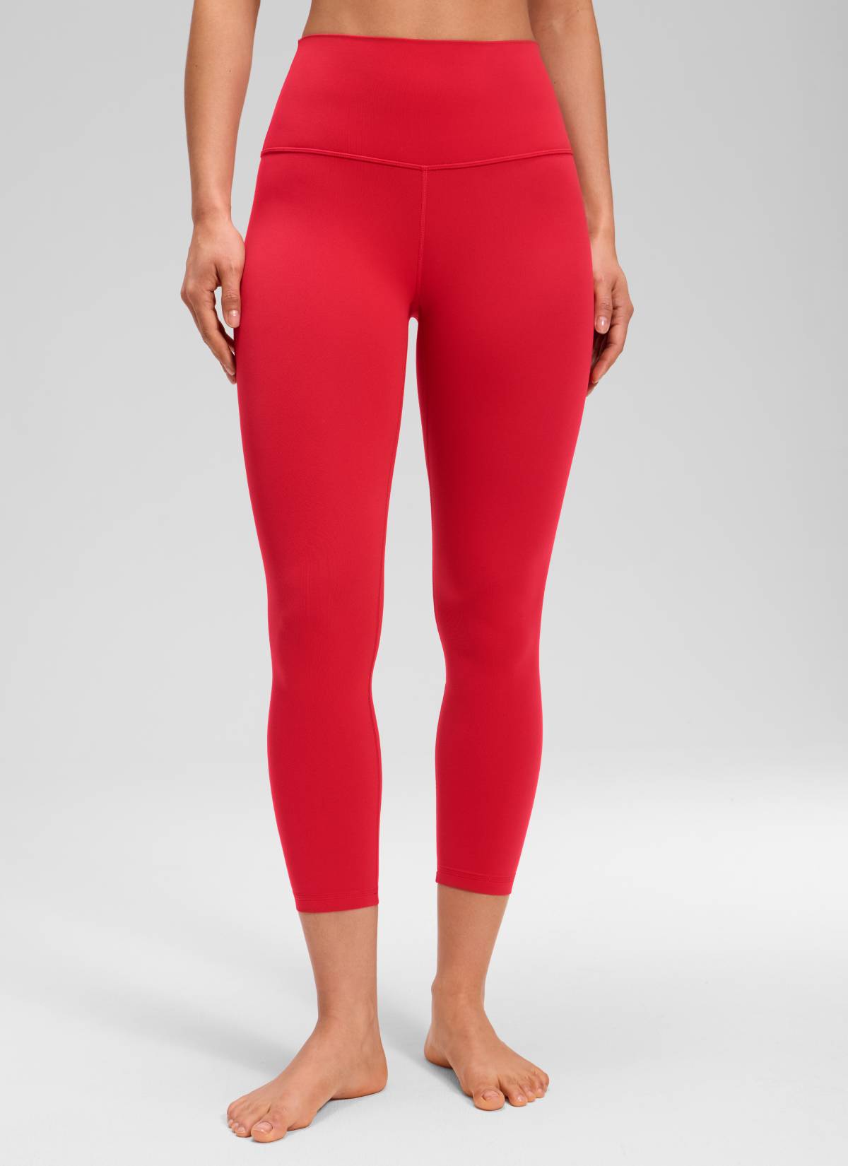 Leggings de yoga Butterluxe de talle alto para mujer CRZ YOGA de 58 cm en rojo Aurora @model_info:Larissa