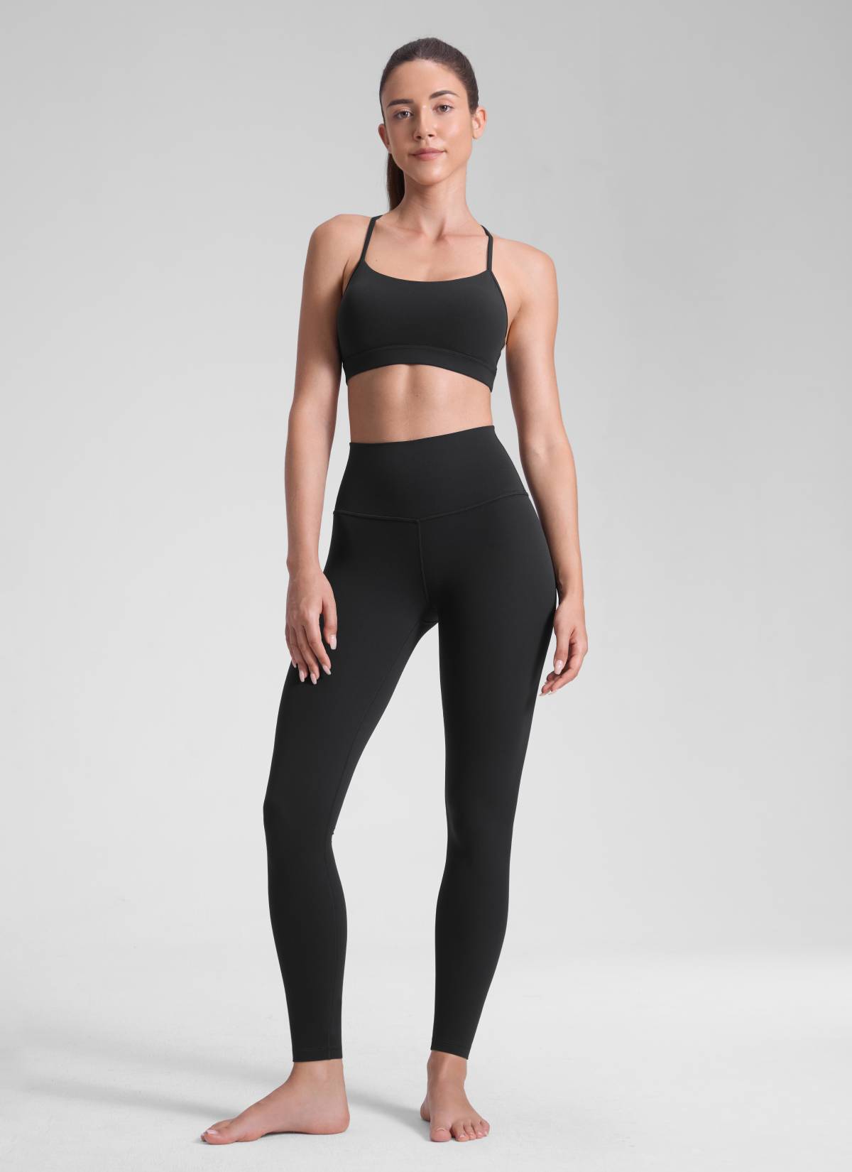 Дамски йога клин с висока талия CRZ YOGA Lounge Butterluxe 71 см, черен