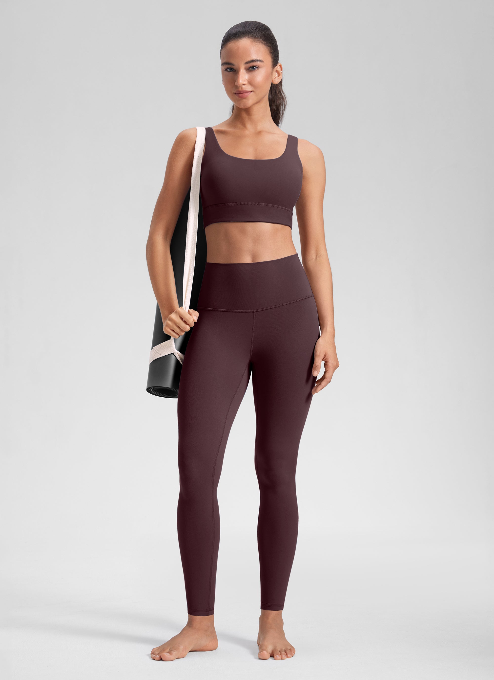 CRZ YOGA Women's Yoga Lounge High Rise Butterluxe Yoga Leggings 28'' Ripe Plum