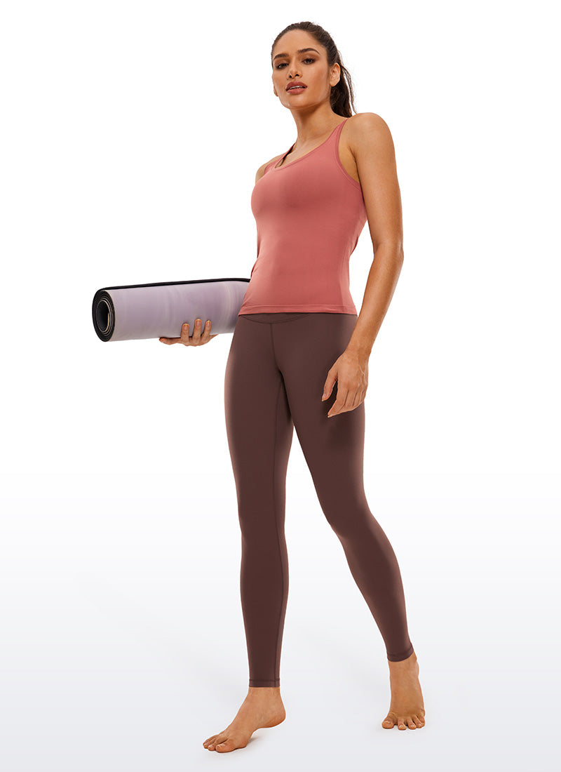 CRZ YOGA Women's Yoga Lounge High Rise Butterluxe Yoga Leggings 30'' Taupe