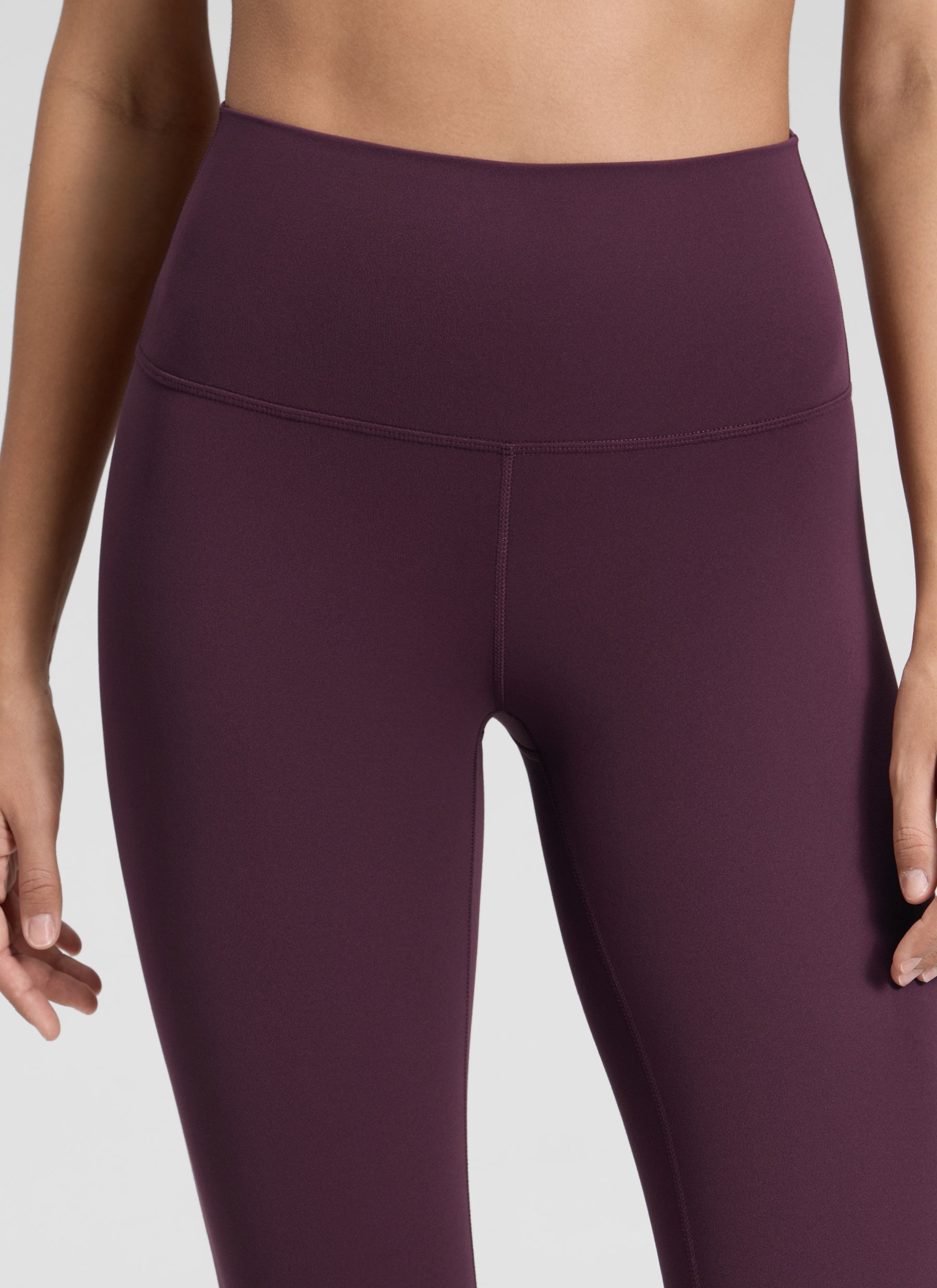 CRZ YOGA Women's Yoga Lounge High Rise Butterluxe Yoga Leggings 30'' Deep Purple @model_info:Jenna