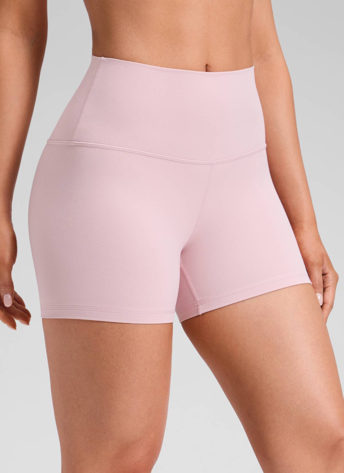 CRZ YOGA Pantalones cortos de ciclista de tiro alto para mujer Butterluxe Shorts 10 cm Pink Haze