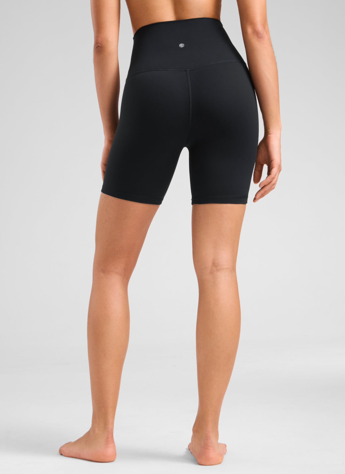 CRZ YOGA Pantaloncini Biker a Vita Alta da Donna Yoga Butterluxe Shorts 15 cm Nero