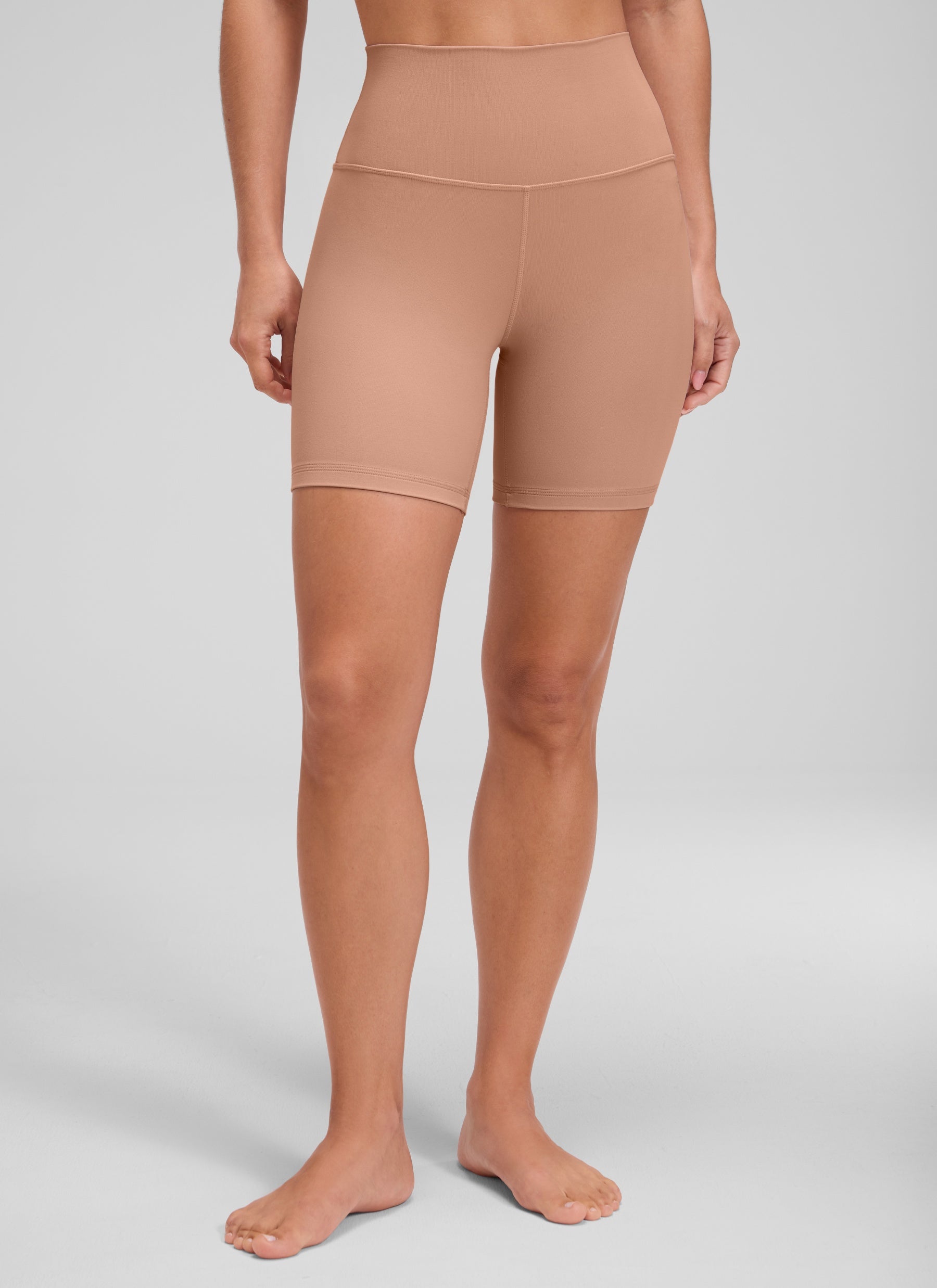 CRZ YOGA Pantaloncini Biker a Vita Alta da Donna Yoga Butterluxe Shorts 15 cm Mocha Mousse