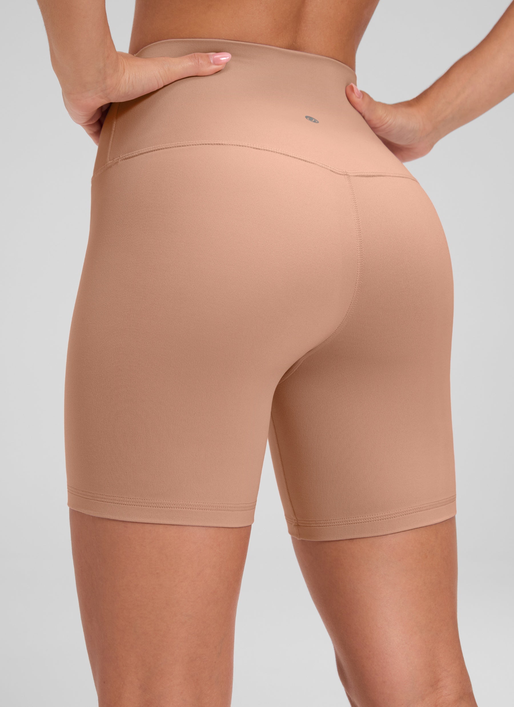 CRZ YOGA Pantaloncini Biker a Vita Alta da Donna Yoga Butterluxe Shorts 15 cm Mocha Mousse