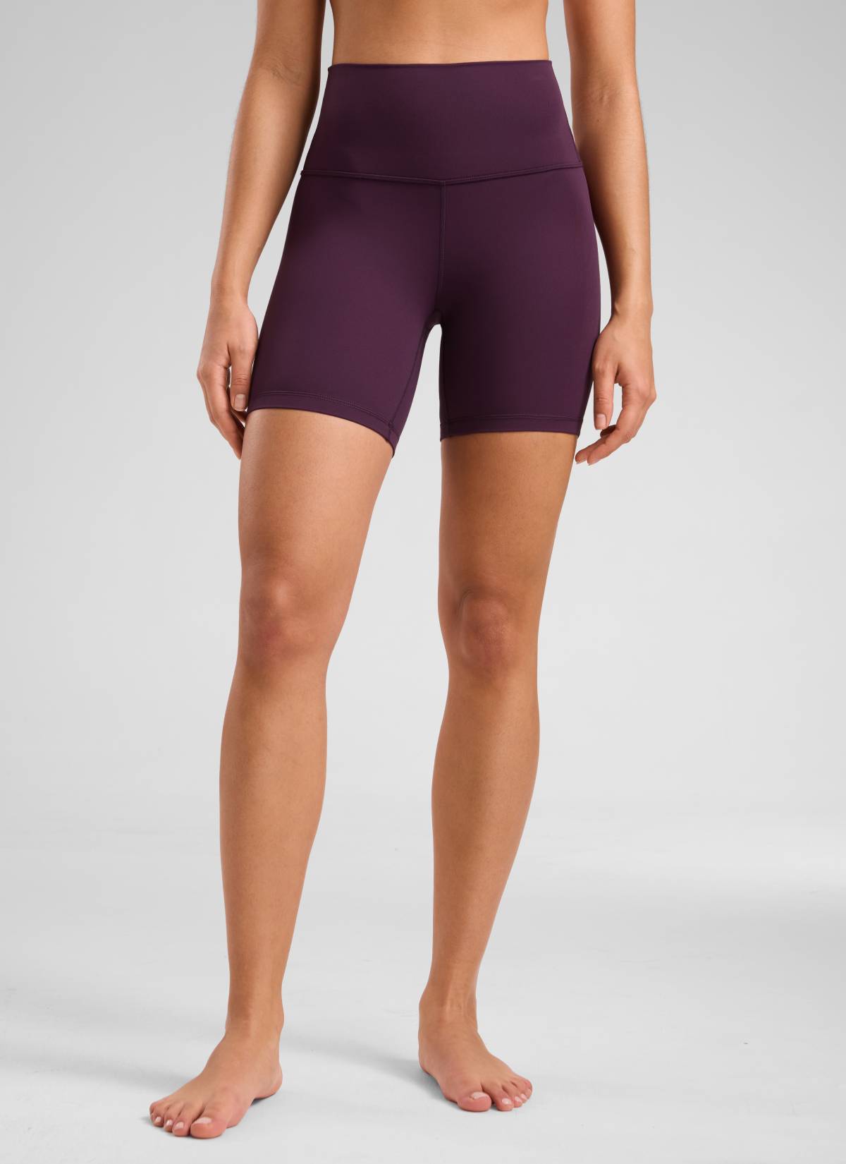 CRZ YOGA Pantaloncini Biker a Vita Alta da Donna Yoga Butterluxe Shorts 15 cm Deep Purple