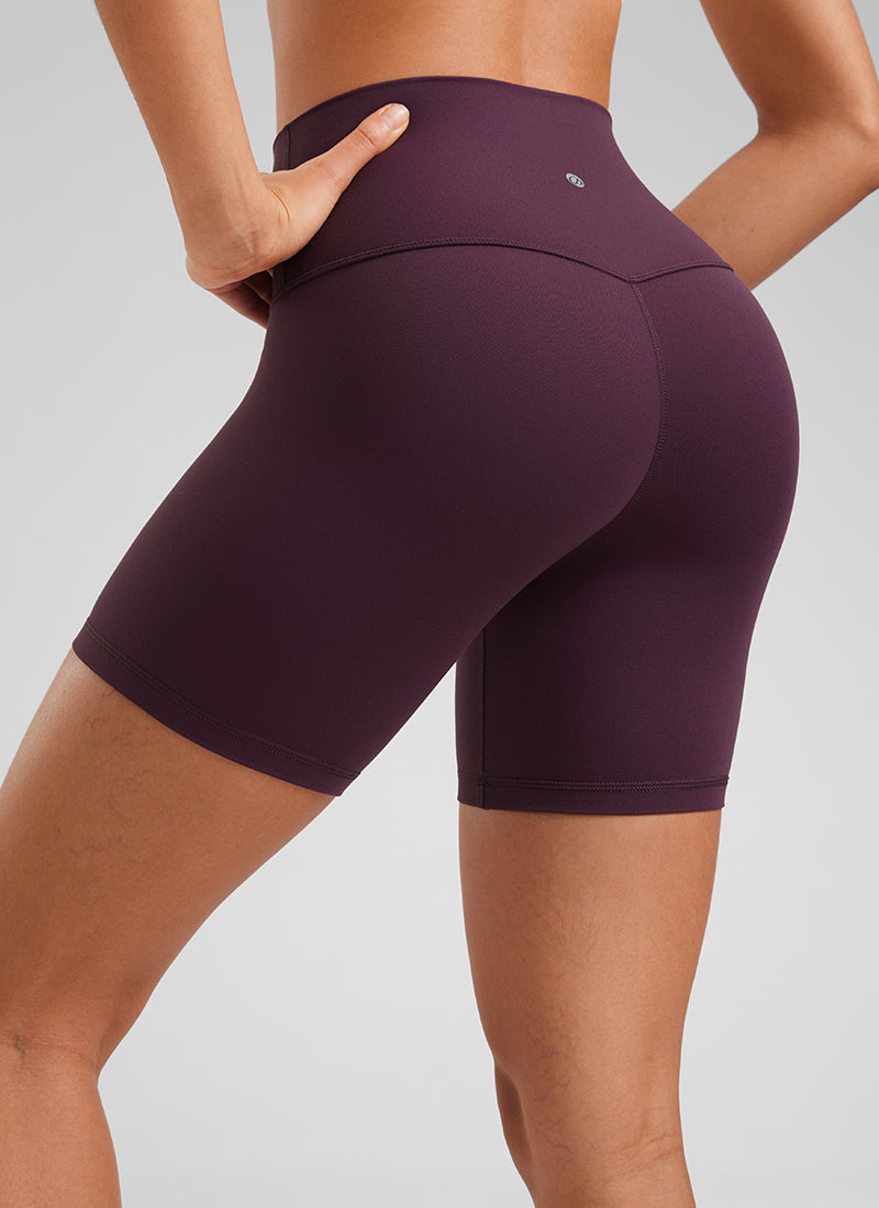 CRZ YOGA Pantaloncini Biker a Vita Alta da Donna Yoga Butterluxe Shorts 15 cm Deep Purple
