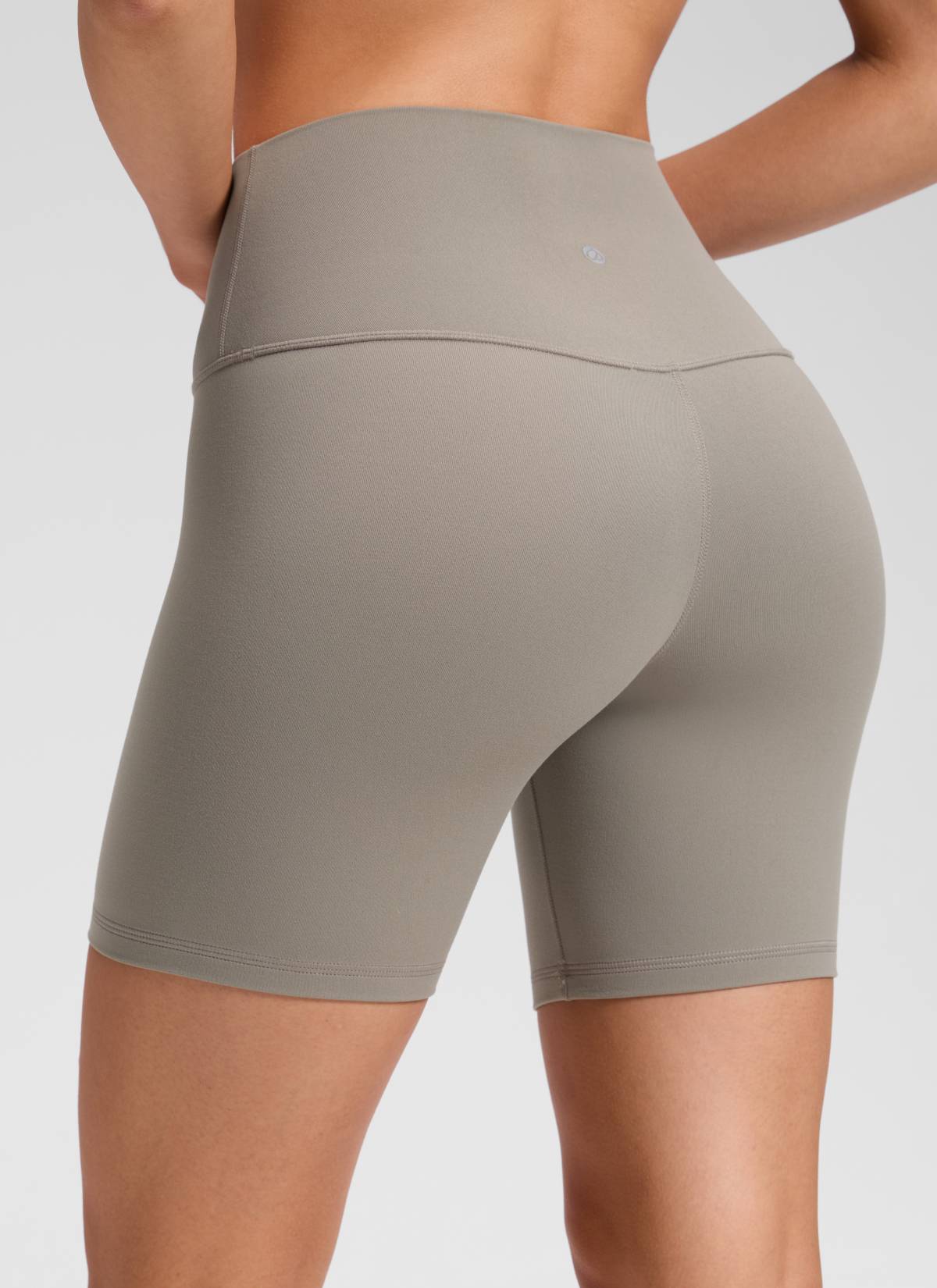 CRZ YOGA Pantaloncini Biker da Donna a Vita Alta per Yoga Butterluxe Shorts 15 cm Warm Ash Grey