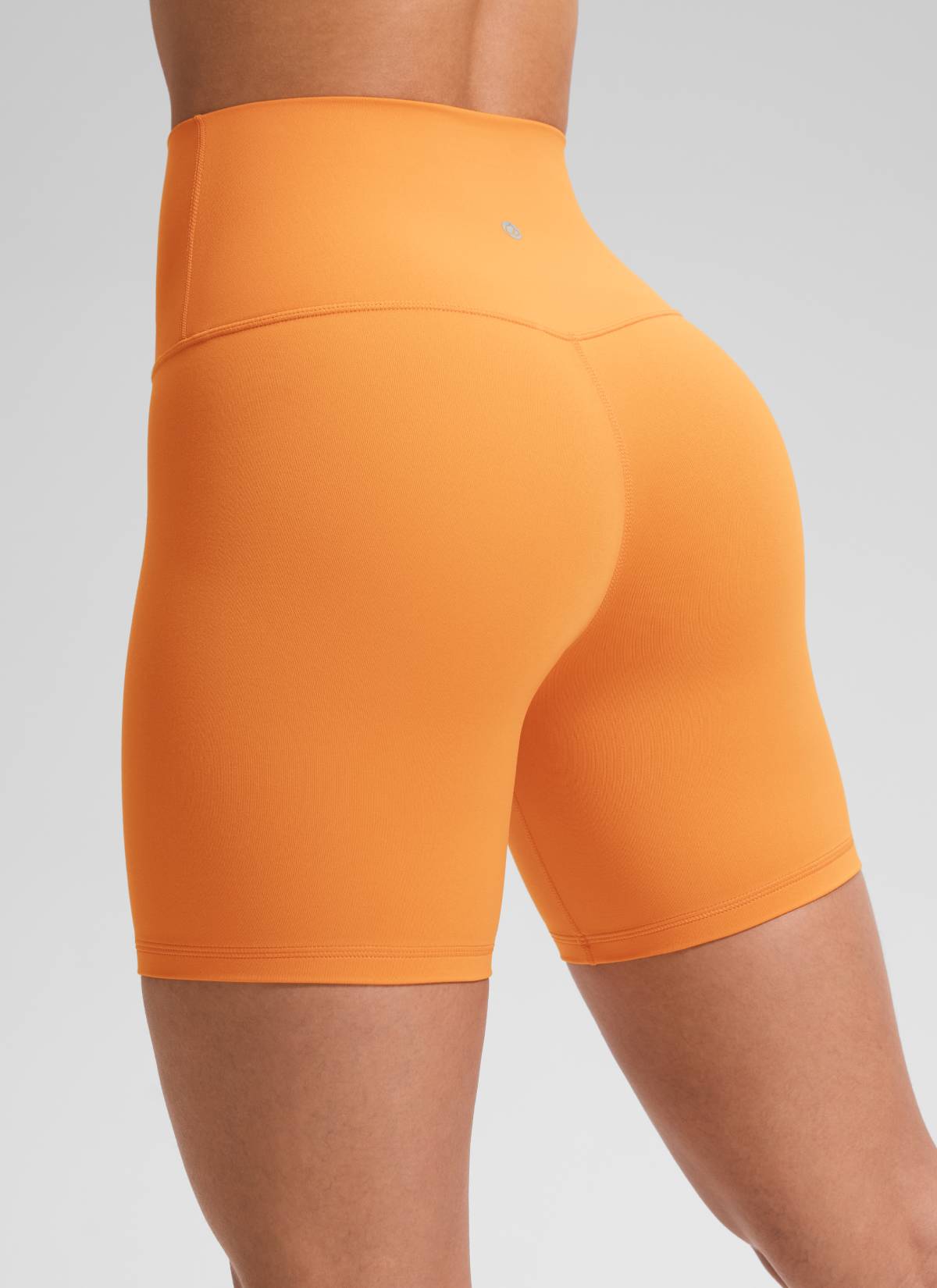 CRZ YOGA Pantaloncini Biker da Donna a Vita Alta per Yoga Butterluxe Shorts 15 cm Tiger Orange