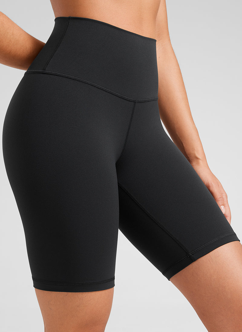 Pantalones cortos de ciclista largos de tiro alto Butterluxe para mujer CRZ YOGA Negro