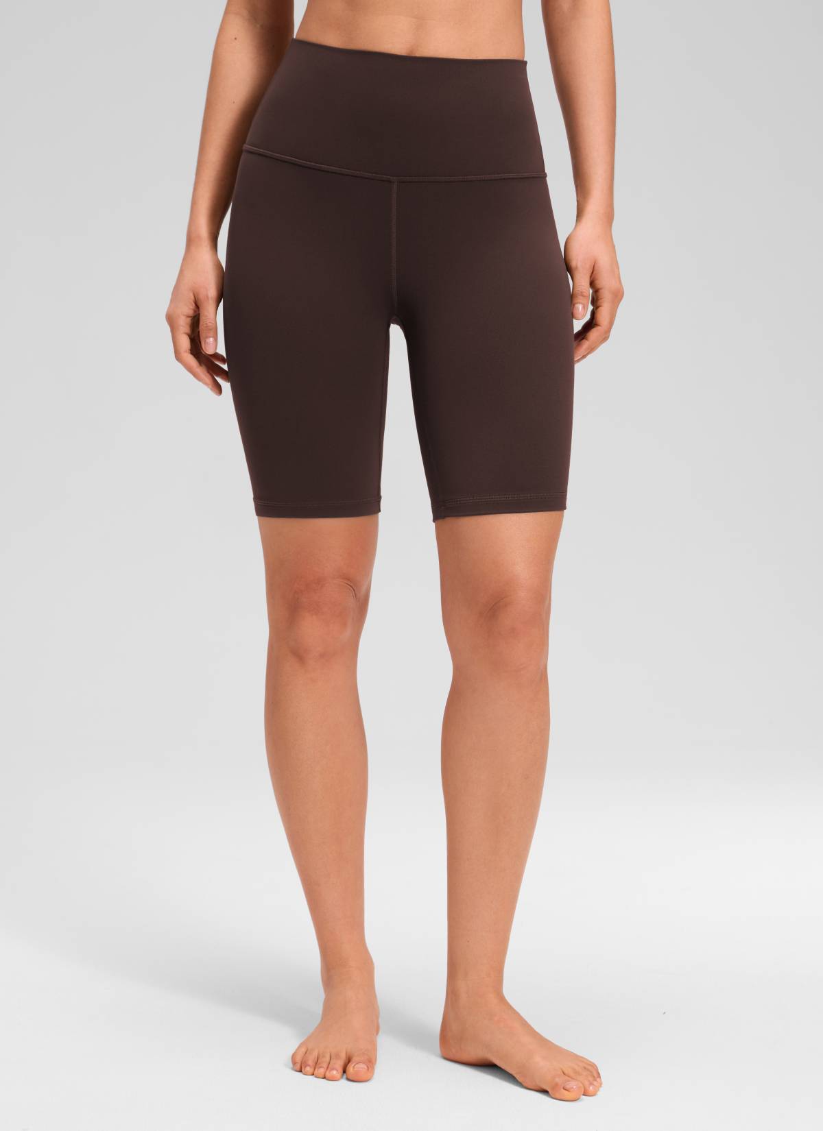 Pantalones cortos de ciclista largos de tiro alto Butterluxe para mujer CRZ YOGA Marrón Hot Fudge