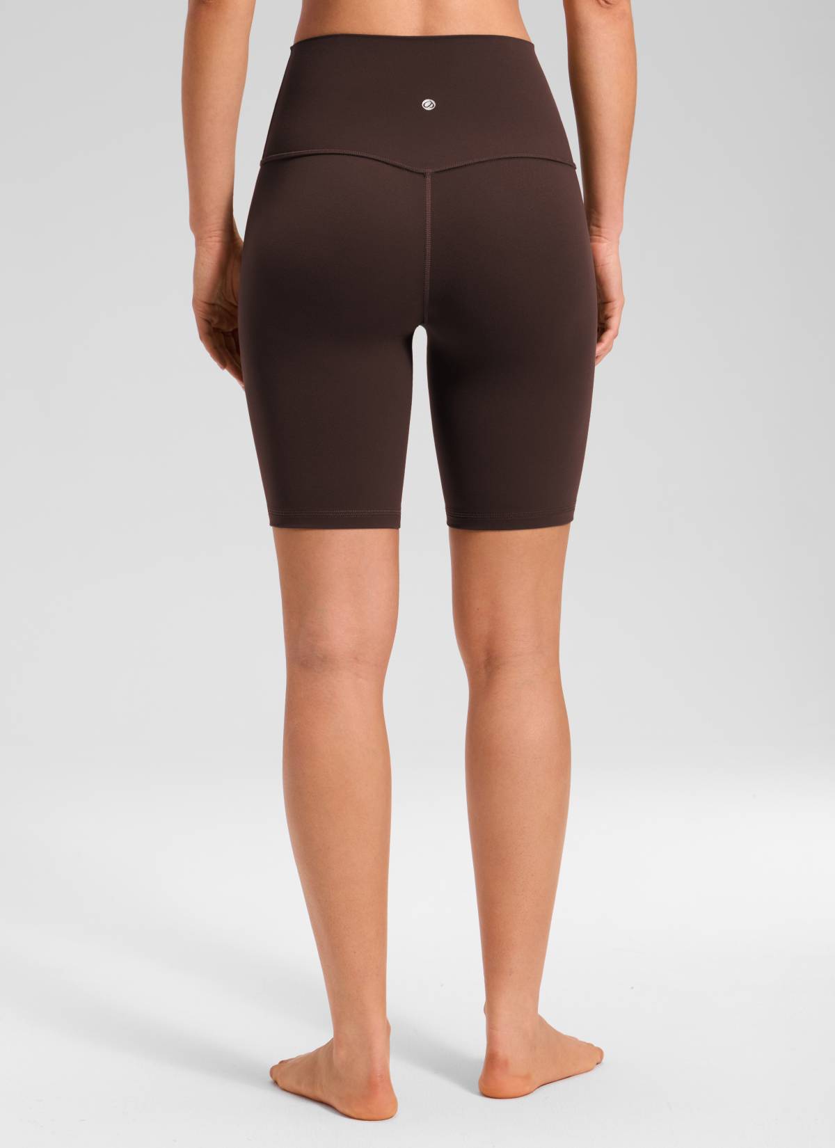 Pantalones cortos de ciclista largos de tiro alto Butterluxe para mujer CRZ YOGA Marrón Hot Fudge
