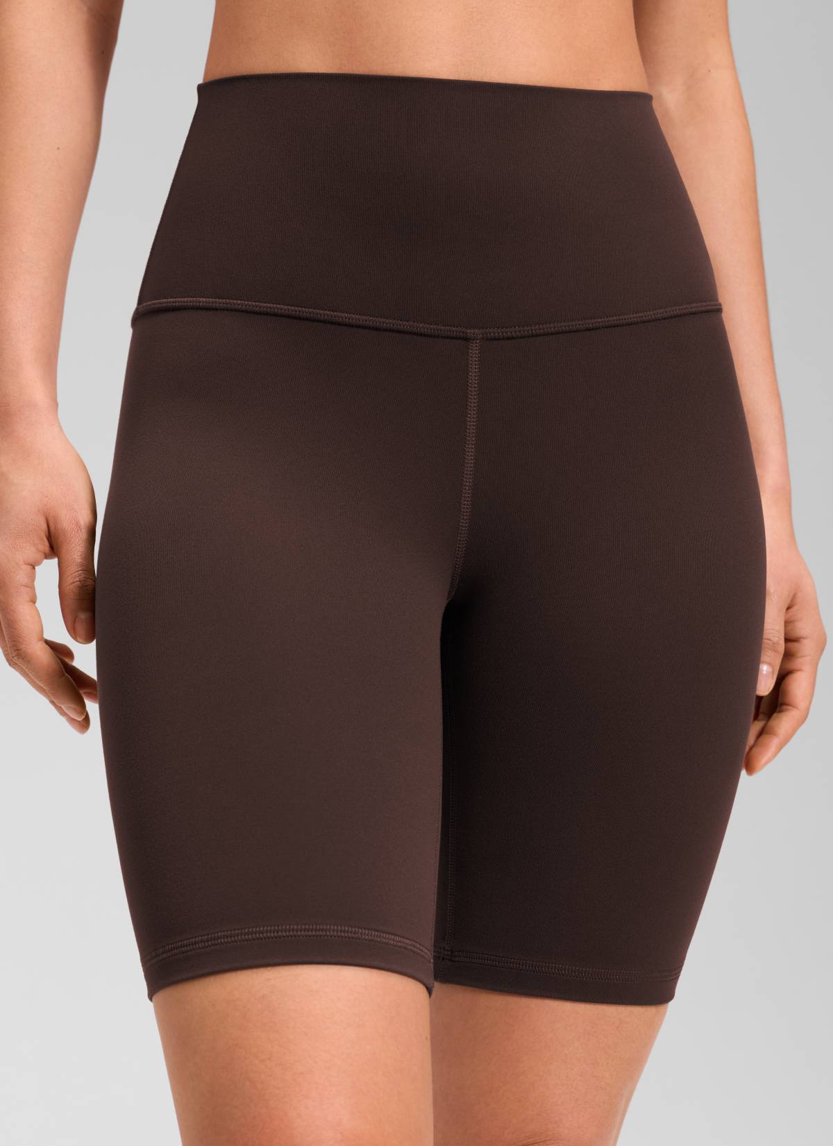 Pantalones cortos de ciclista largos de tiro alto Butterluxe para mujer CRZ YOGA Marrón Hot Fudge