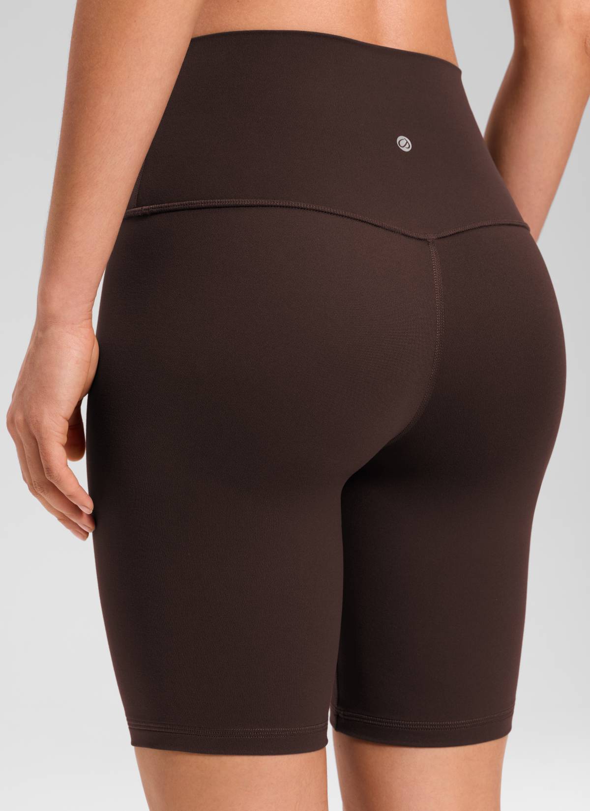 Pantalones cortos de ciclista largos de tiro alto Butterluxe para mujer CRZ YOGA Marrón Hot Fudge