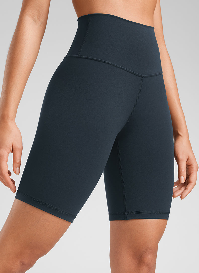 Pantalones cortos de ciclista largos de tiro alto Butterluxe para mujer CRZ YOGA Azul marino verdadero