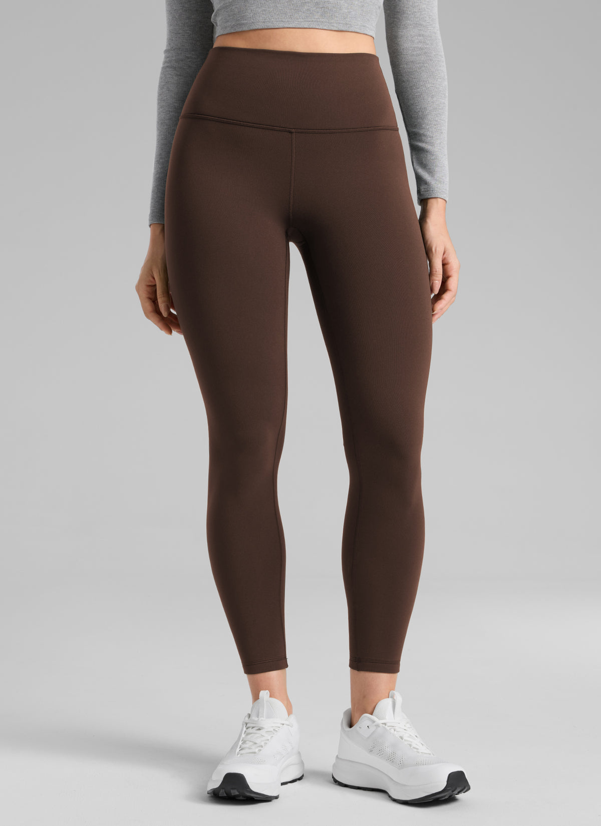 CRZ YOGA Naisten Lämpimät Fleecevratut Vapaa-ajan Korkeavyötäröiset Legginsit 64 cm Walnut Brown @model_info:S1