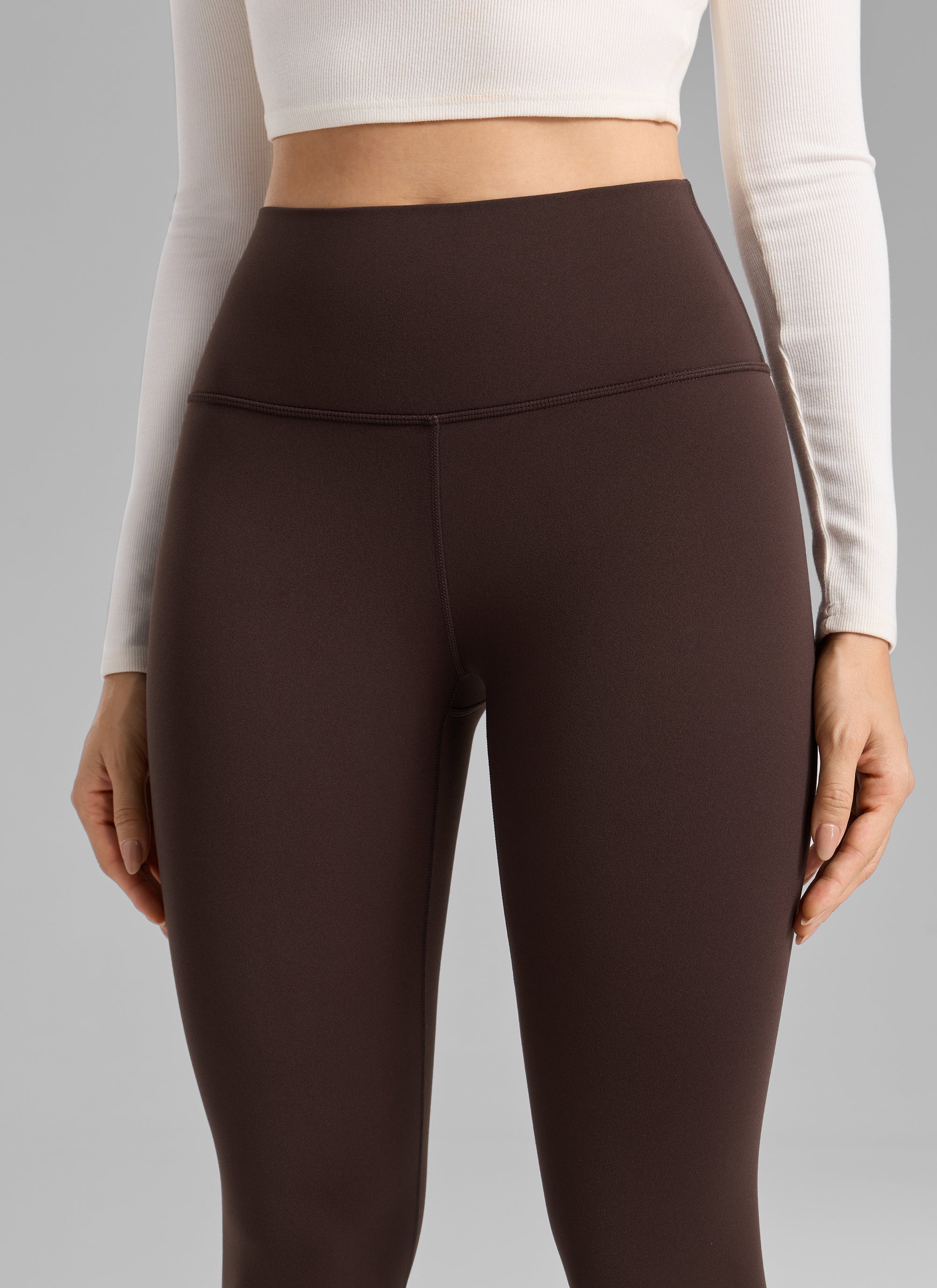 CRZ YOGA Naisten vuoratut, korkeavyötäröiset vapaa-ajan leggingsit 71 cm Hot Fudge Brown @model_info:Bruna
