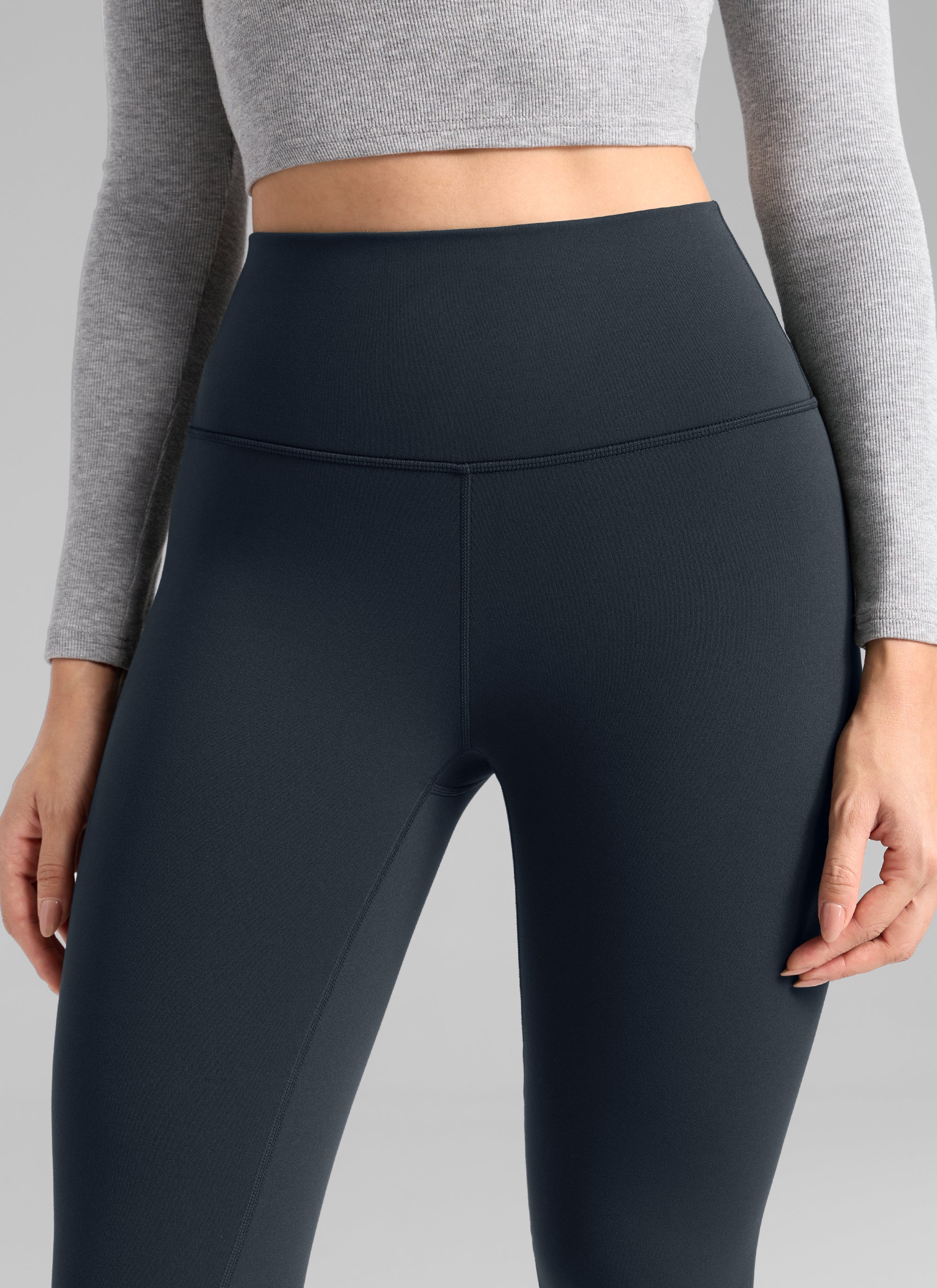 CRZ YOGA Naisten vuoratut, korkeavyötäröiset vapaa-ajan leggingsit 71 cm True Navy @model_info:Bruna