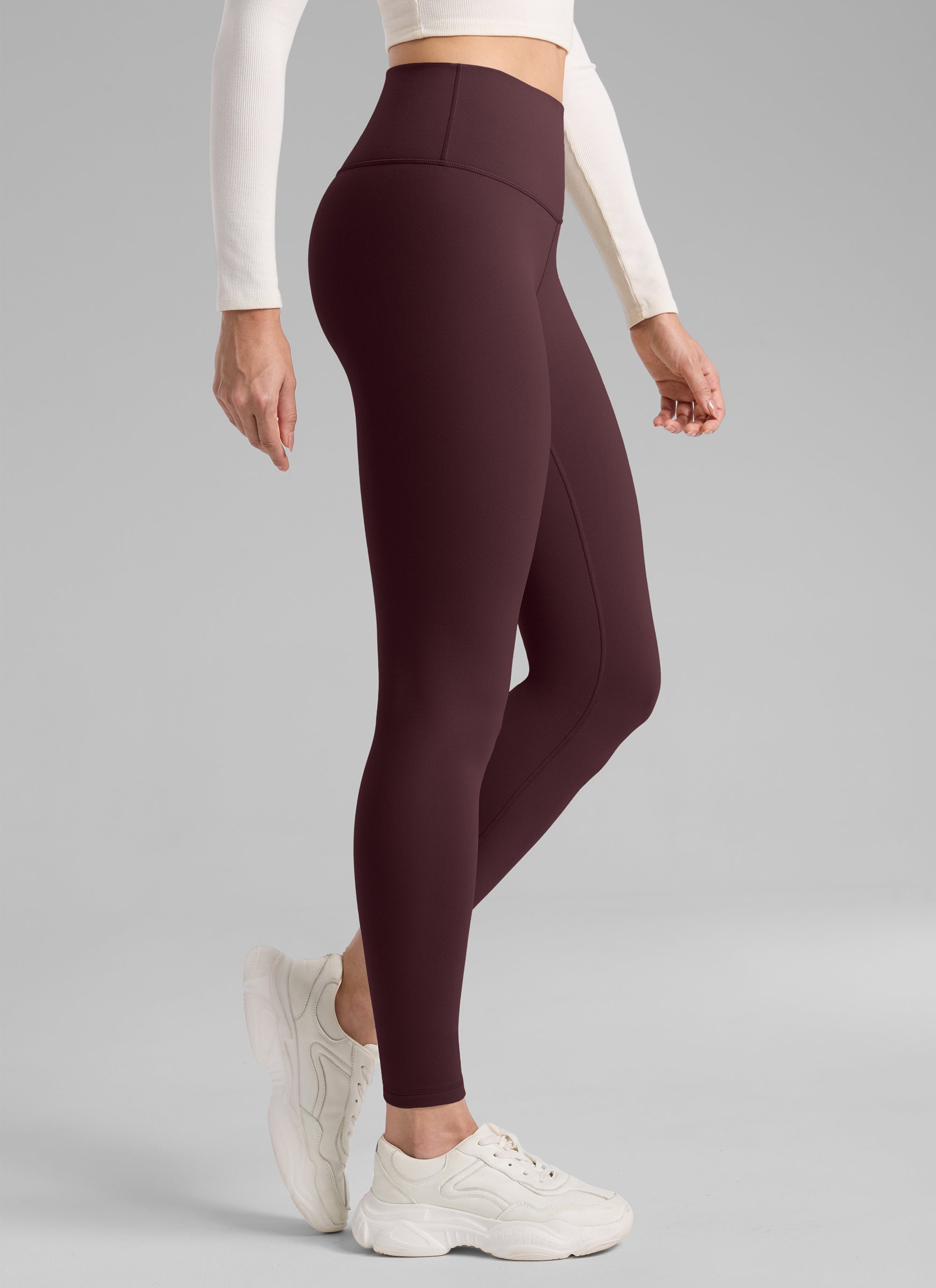 CRZ YOGA Naisten vuoratut, korkeavyötäröiset vapaa-ajan leggingsit 71 cm Ripe Plum @model_info:Bruna