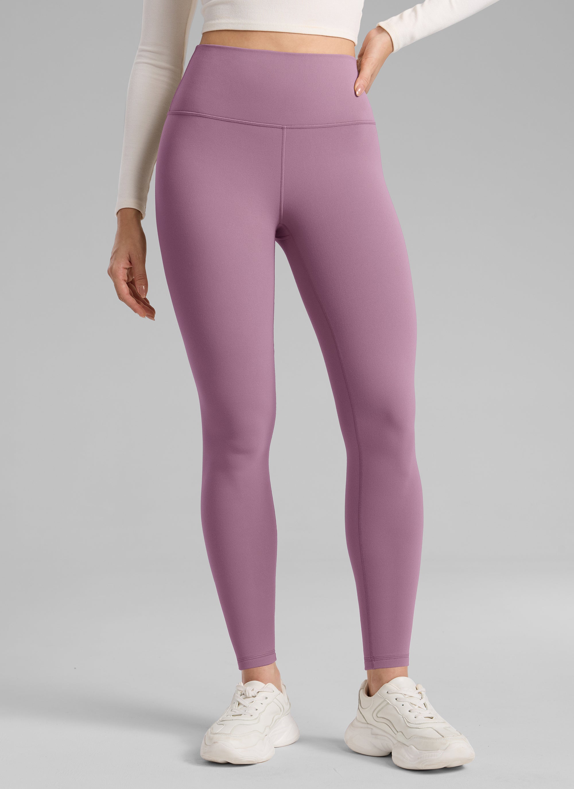 CRZ YOGA Naisten vuoratut, korkeavyötäröiset vapaa-ajan leggingsit 71 cm Light Lavender @model_info:Bruna