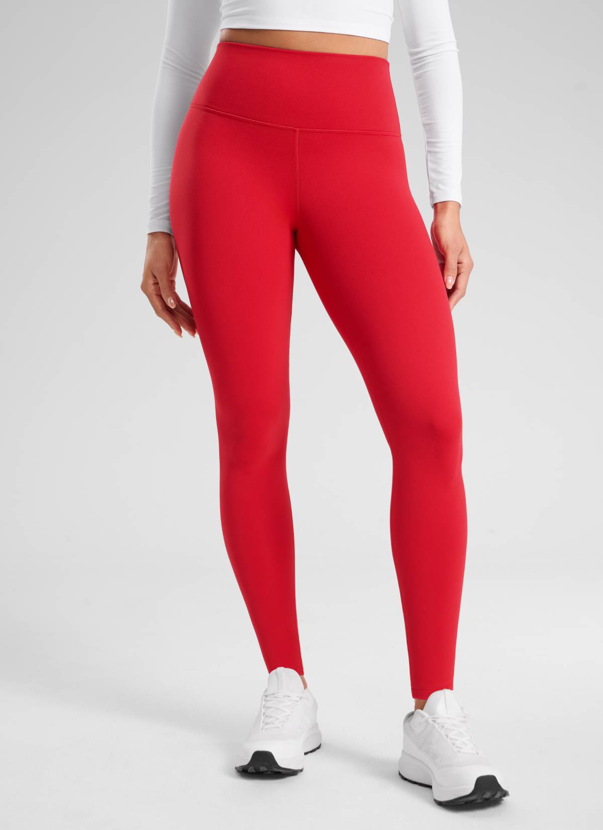 CRZ YOGA Naisten vuoratut, korkeavyötäröiset vapaa-ajan leggingsit 71 cm Aurora Red @model_info:Dany