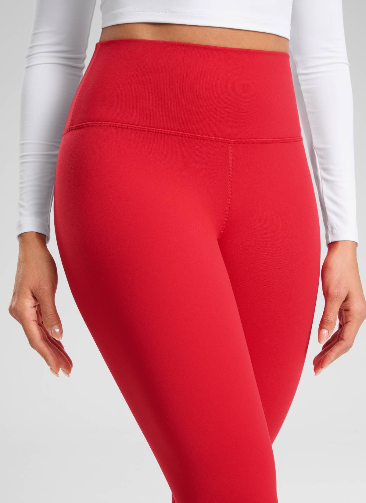 CRZ YOGA Naisten vuoratut, korkeavyötäröiset vapaa-ajan leggingsit 71 cm Aurora Red @model_info:Dany
