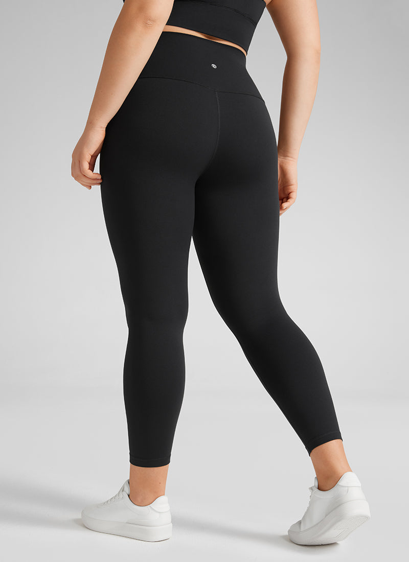 CRZ YOGA Dames Yoga High Rise Plus Size Butterluxe Legging 64 cm Zwart