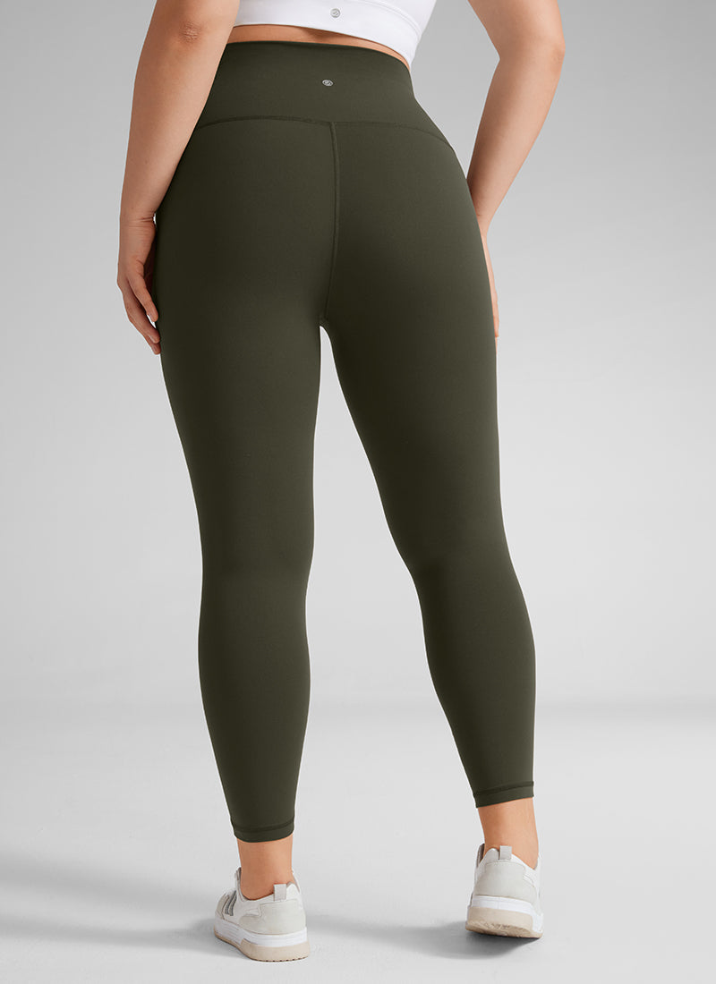 CRZ YOGA Dames Yoga Butterluxe legging met hoge taille en plus size, 64 cm, Olijfgroen
