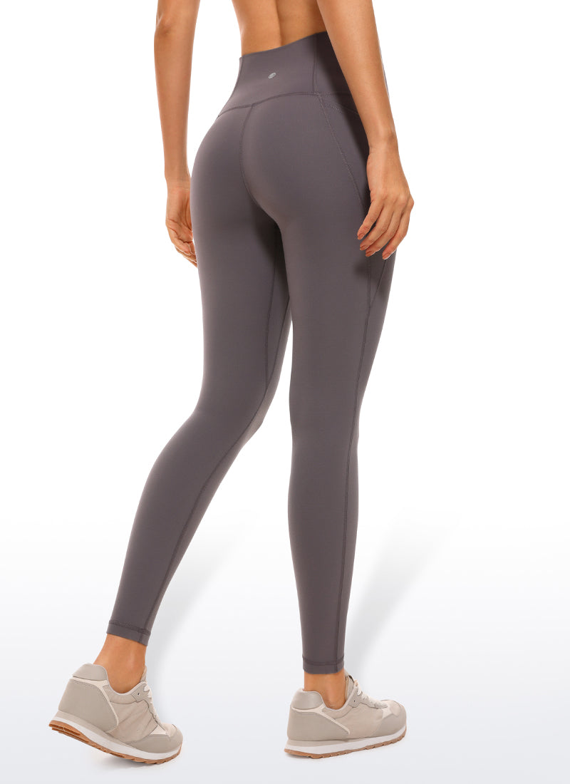 CRZ YOGA Dámske jógové a voľnočasové legíny s vysokým pásom Butterluxe s vreckami 64 cm Tornado