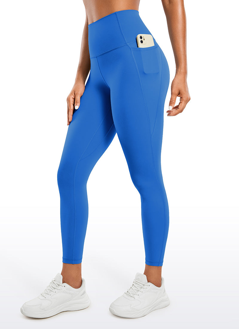 CRZ YOGA Damen-Yoga-Leggings im Lounge-Stil mit hoher Taille, „ Butterluxe “-Taschen, 25 Zoll, Sparkle Blue