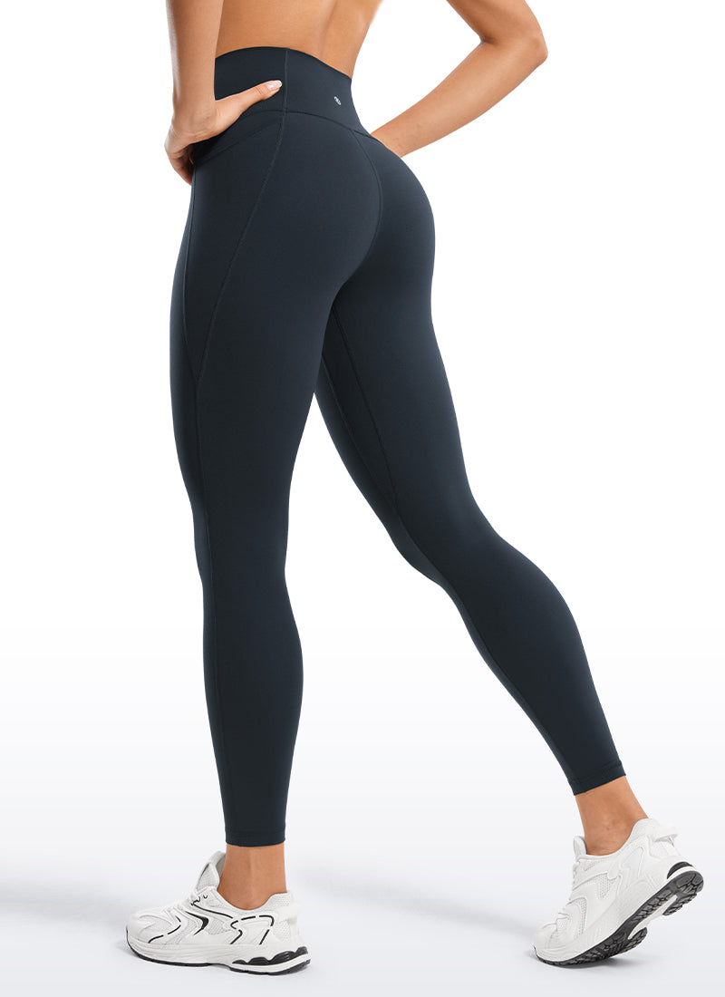 CRZ YOGA Damen-Yoga-Leggings im Lounge-Stil mit hoher Taille, „ Butterluxe “-Taschen, 25 Zoll, True Navy